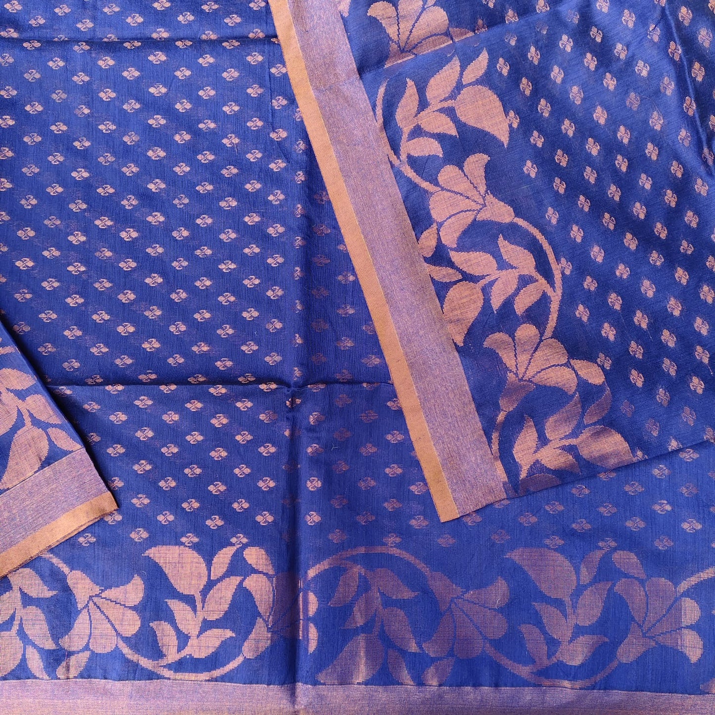 Cotton Silk Banarasi -Royal Blue