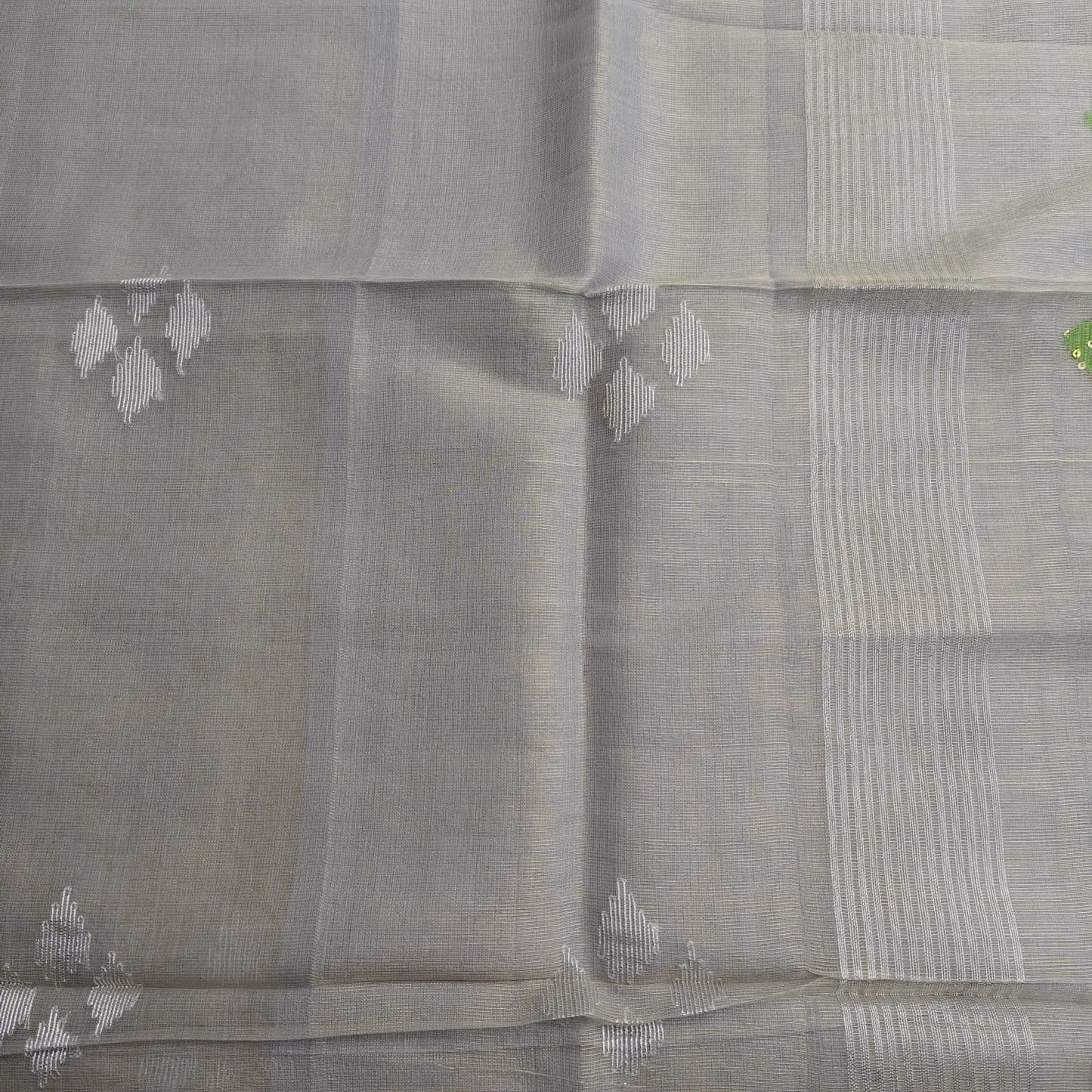 Tissue  Muslin Jamdani-Gray