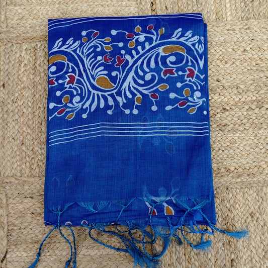 Cotton Tissue -Royal Blue, Fabric Printed