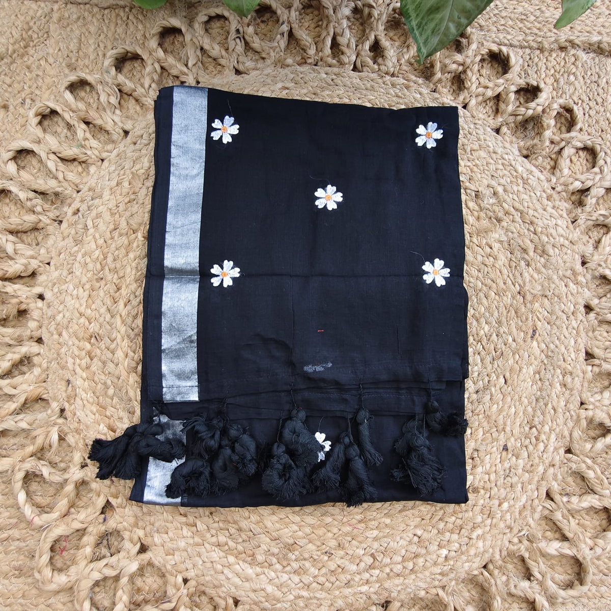 Mul Cotton -Black Floral