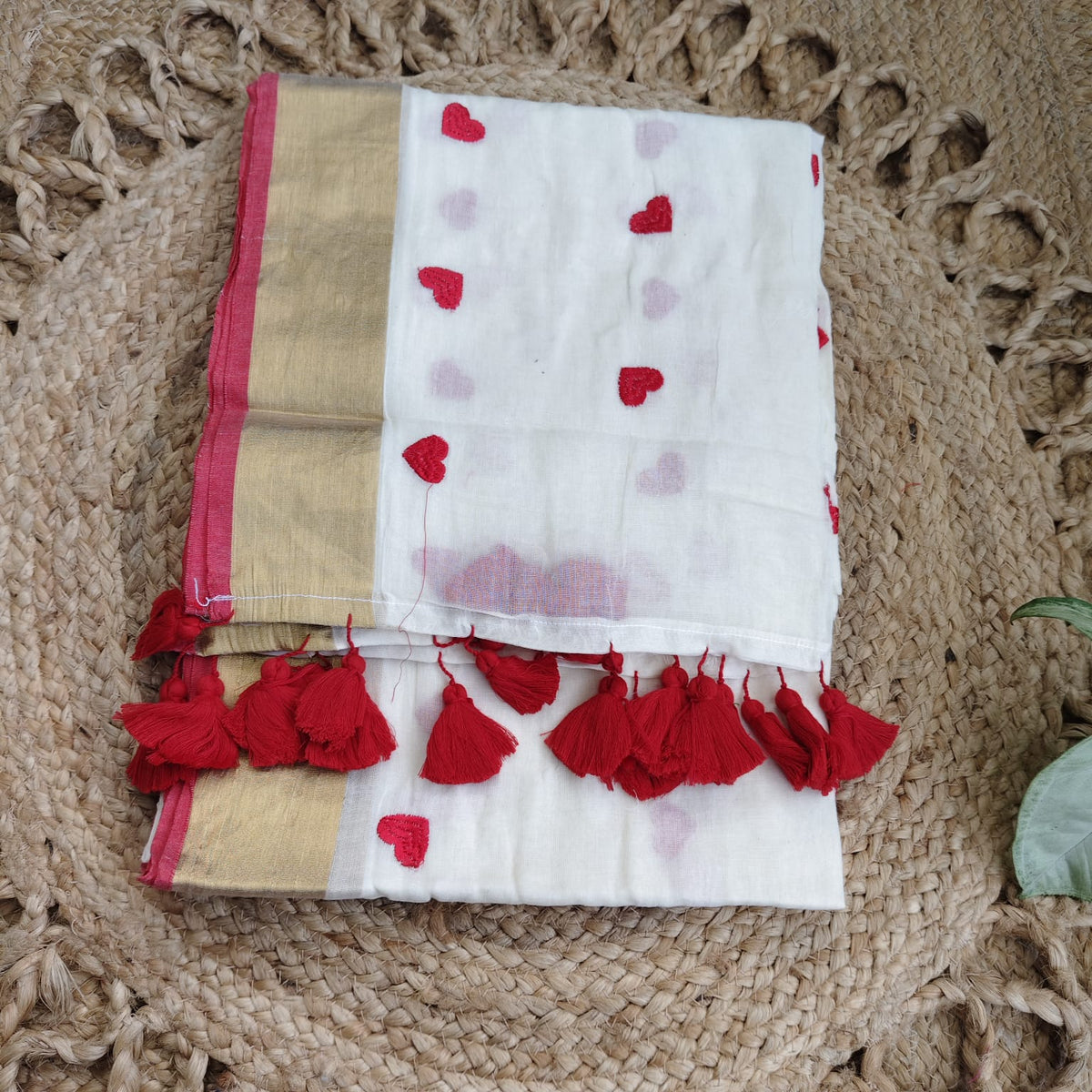 Mul Cotton - Off White Heart