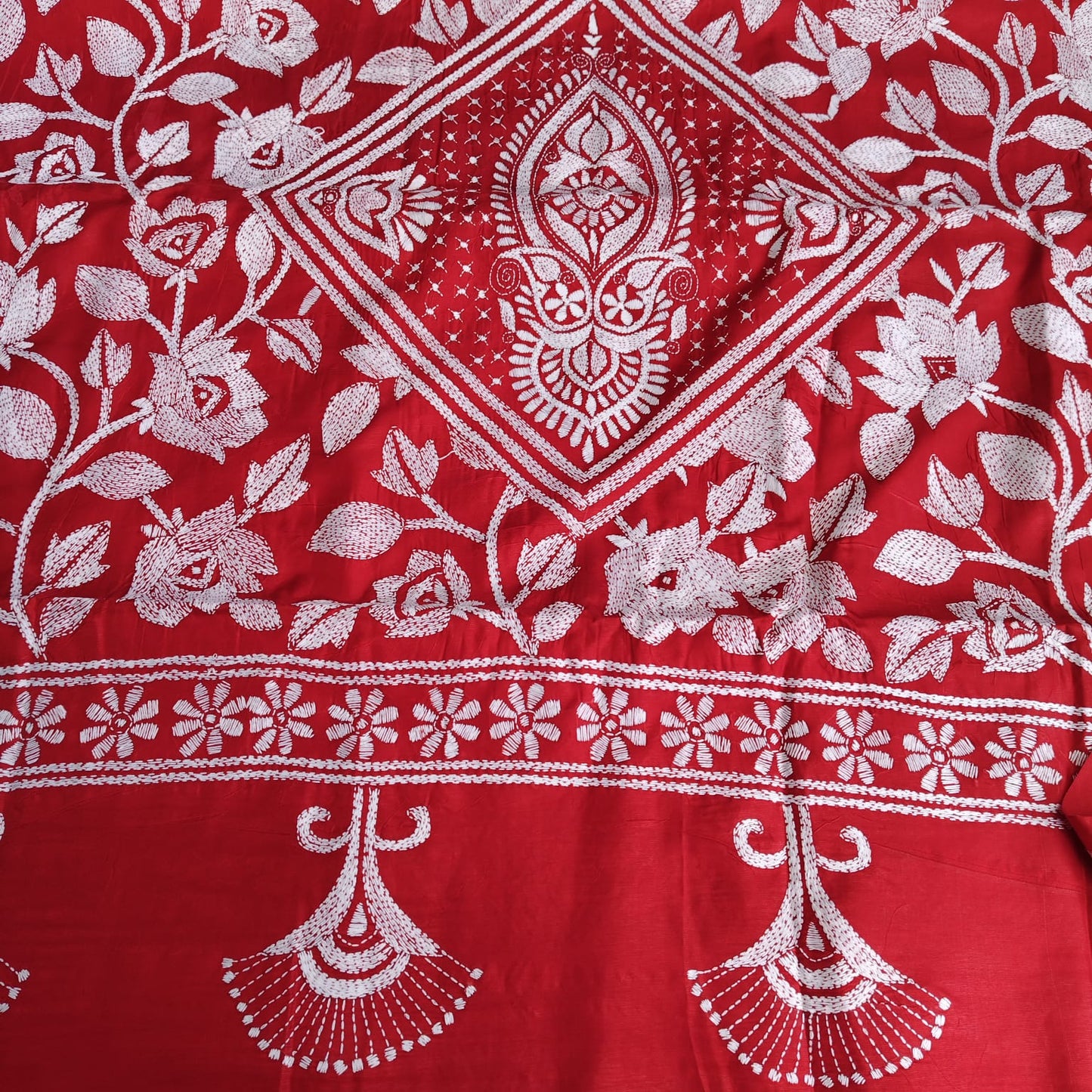 Kantha Stitch-Red