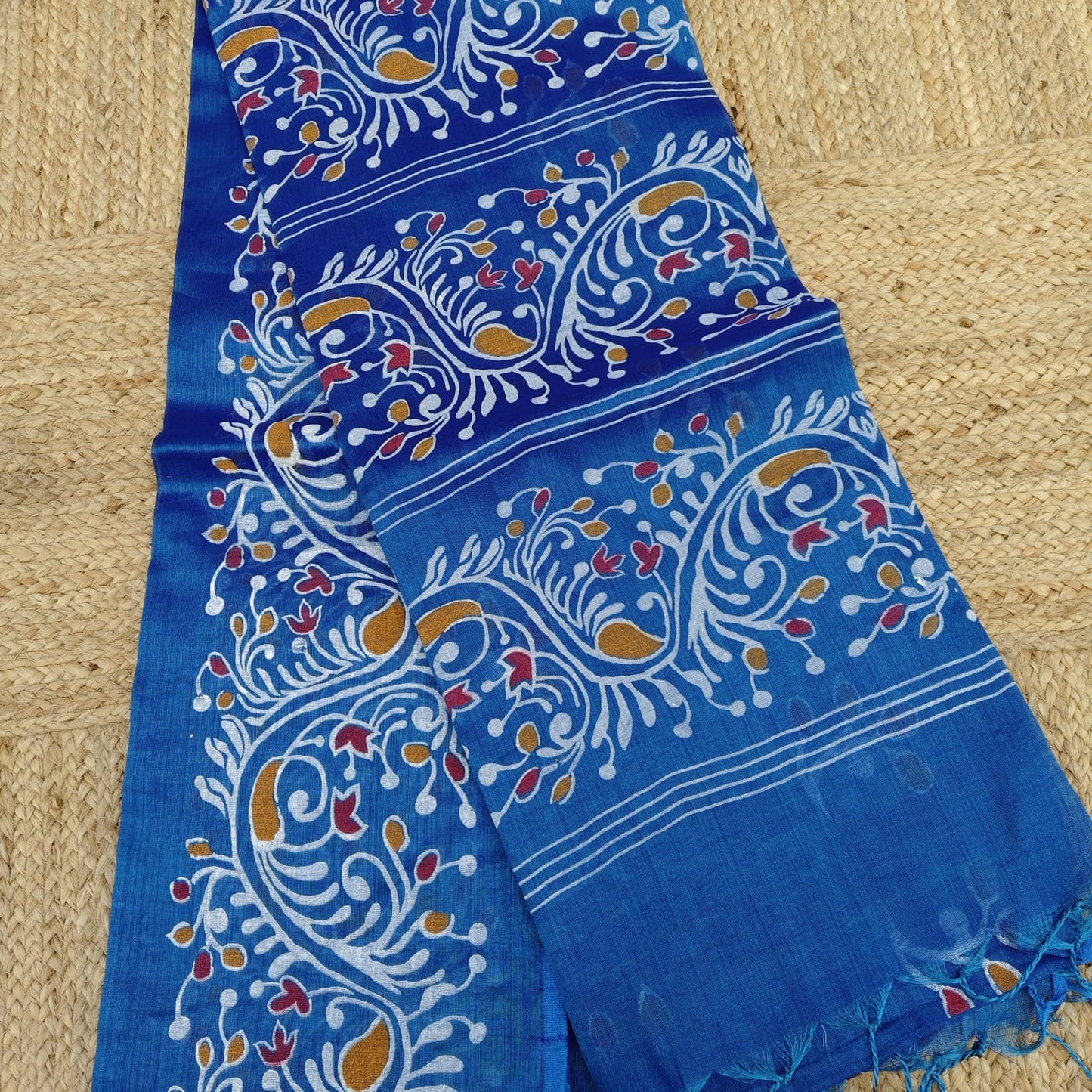 Cotton Tissue -Royal Blue, Fabric Printed