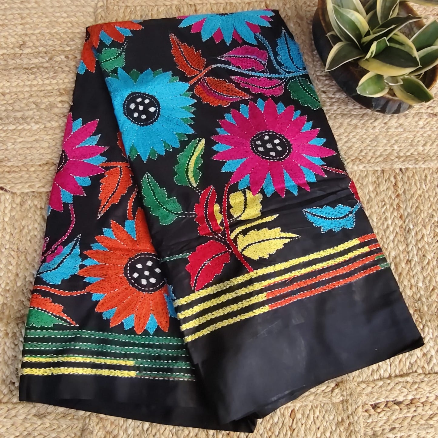 Kantha Stitch-Black 03