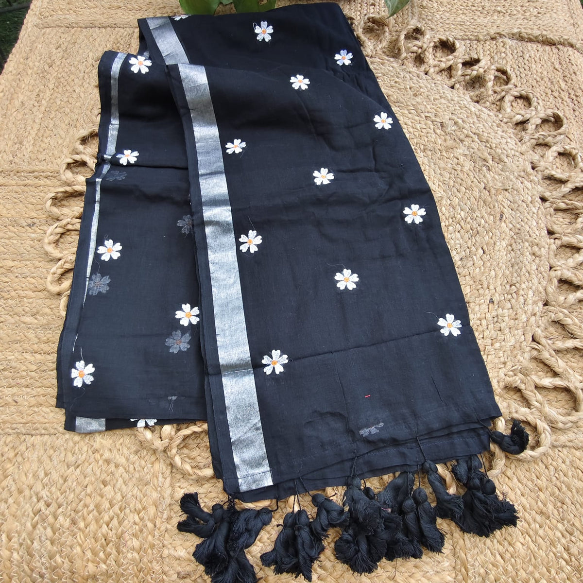Mul Cotton -Black Floral