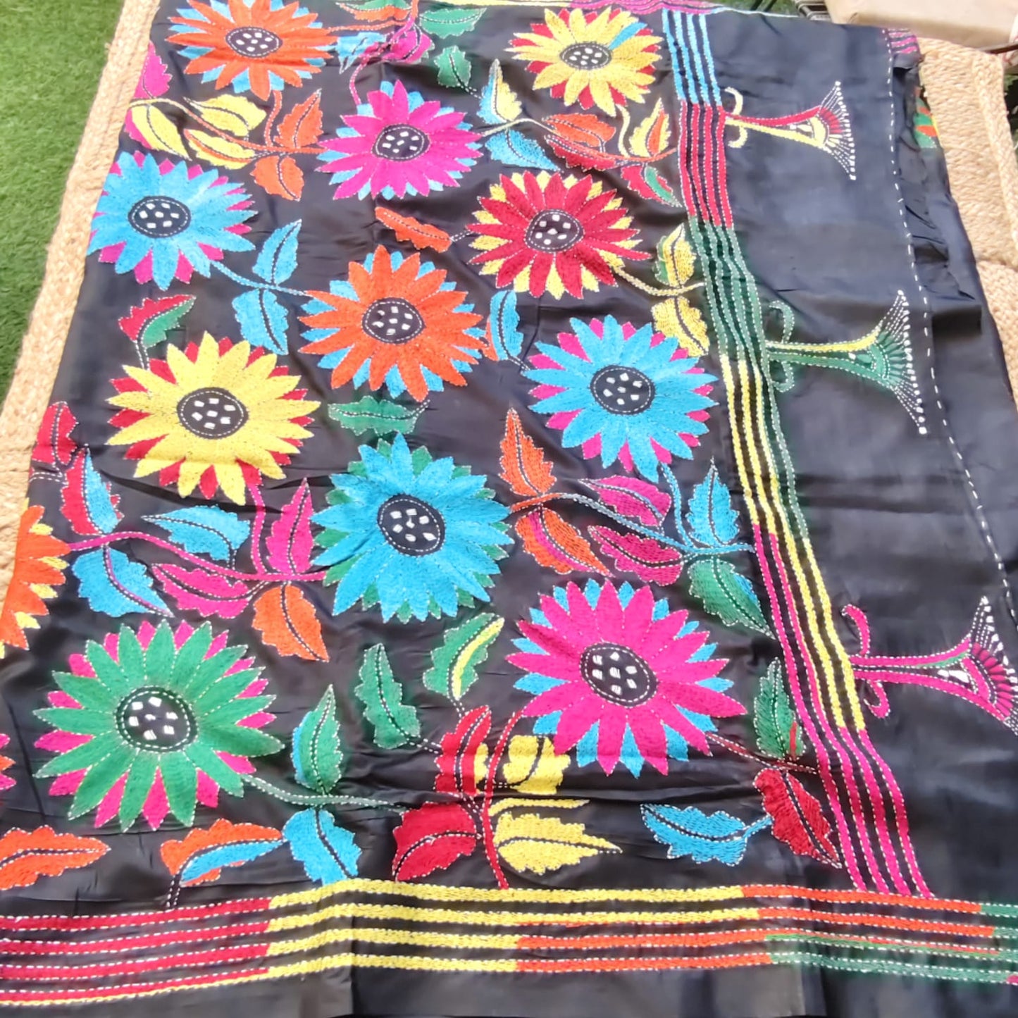 Kantha Stitch-Black 03