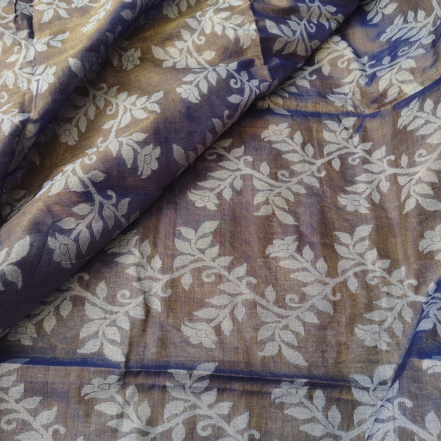 Handwoven Cotton Tissue Jamdani-Bluish Purple