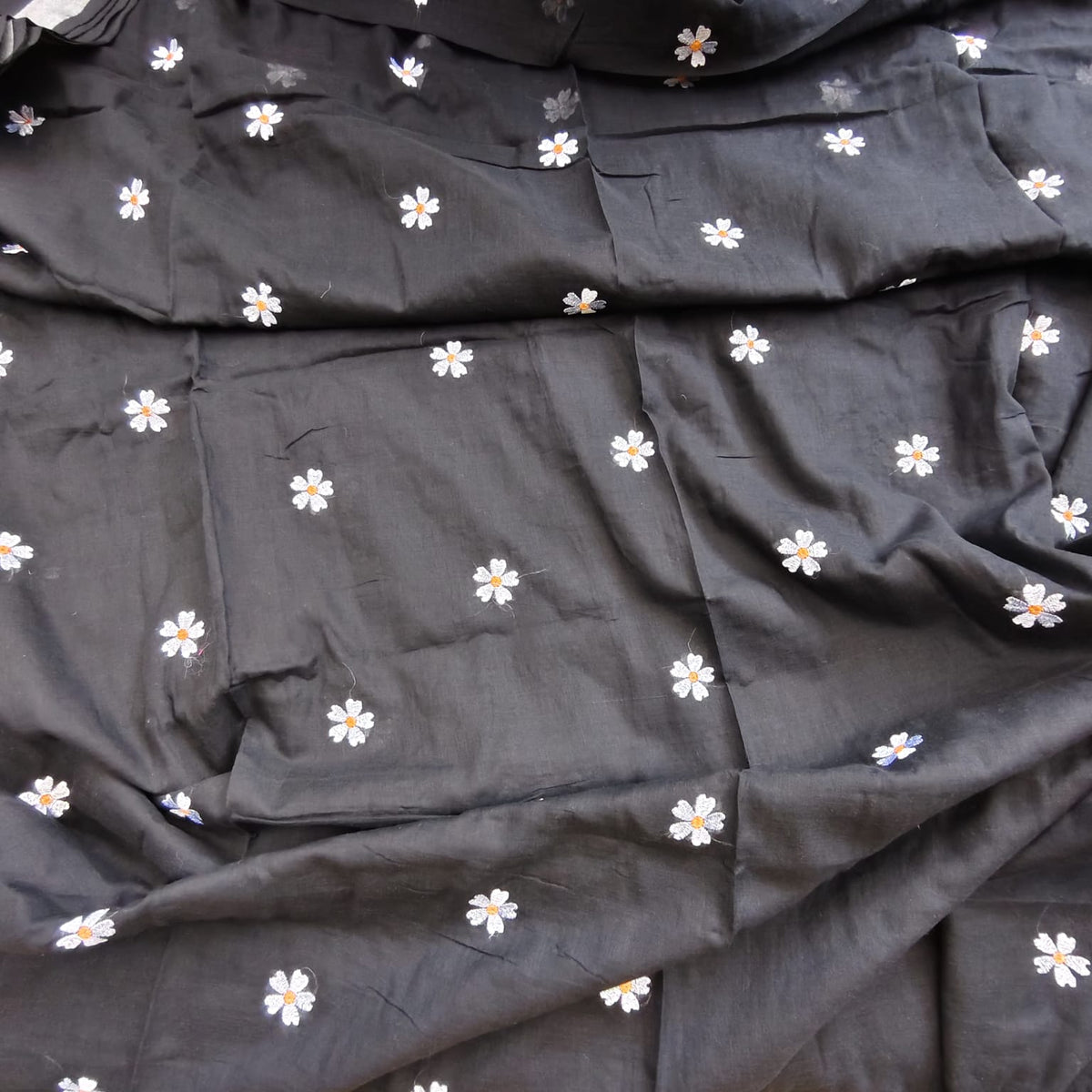 Mul Cotton -Black Floral