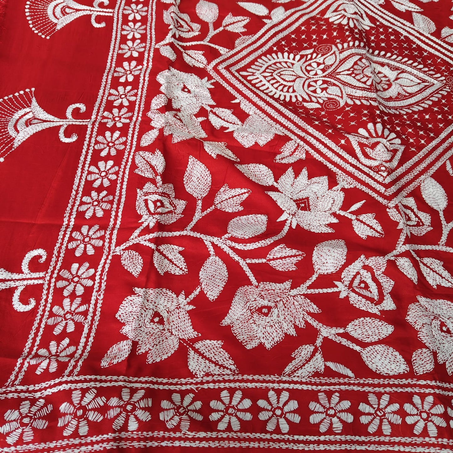 Kantha Stitch-Red