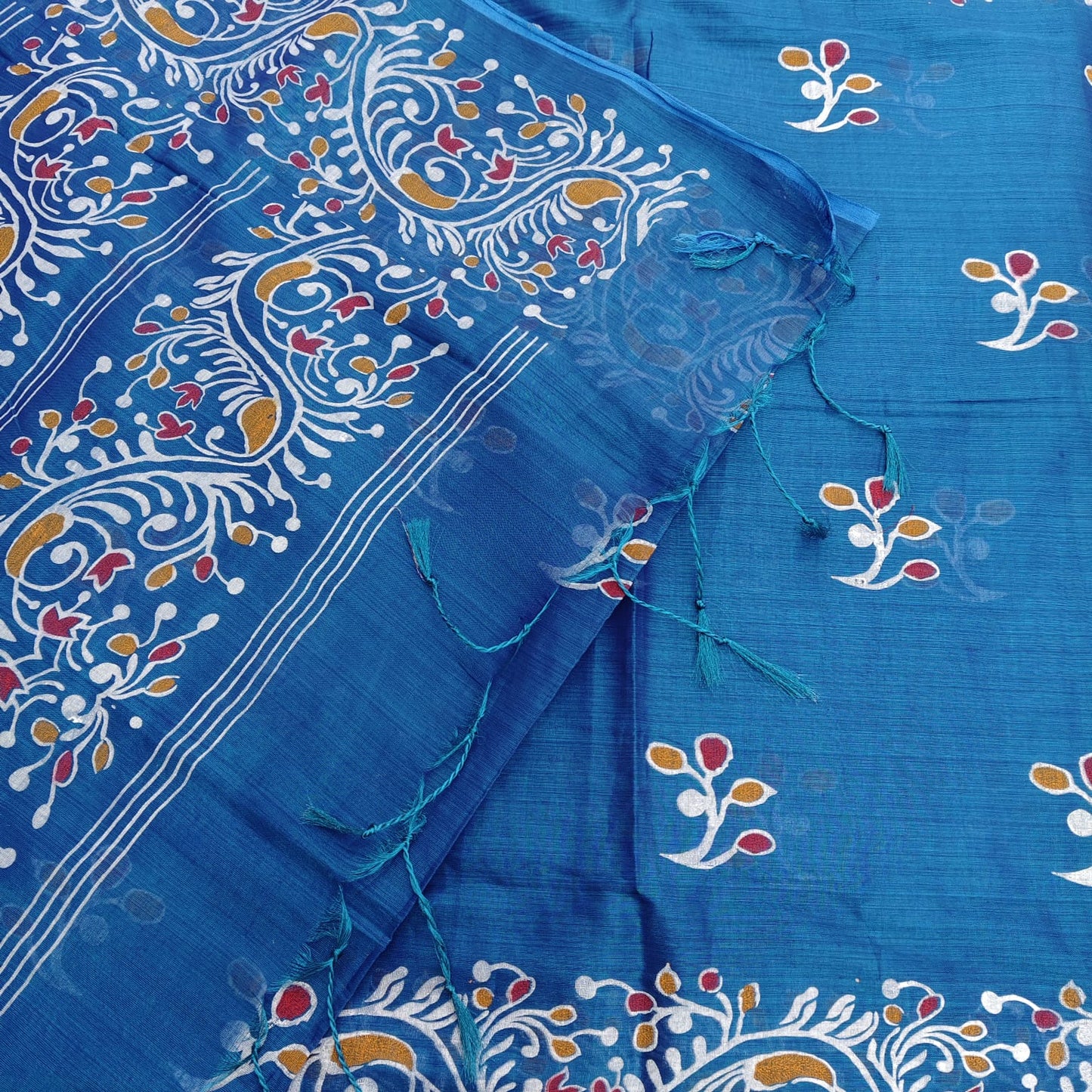 Cotton Tissue -Royal Blue, Fabric Printed