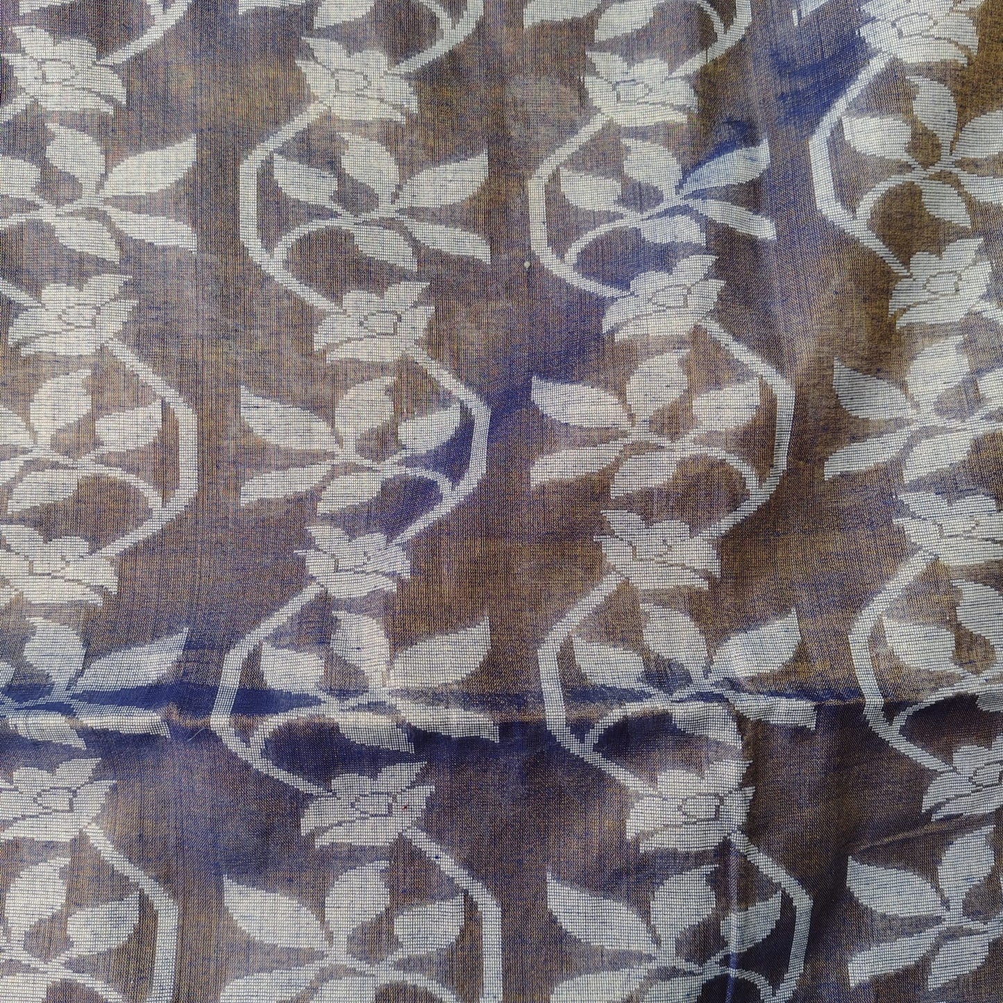 Handwoven Cotton Tissue Jamdani-Bluish Purple