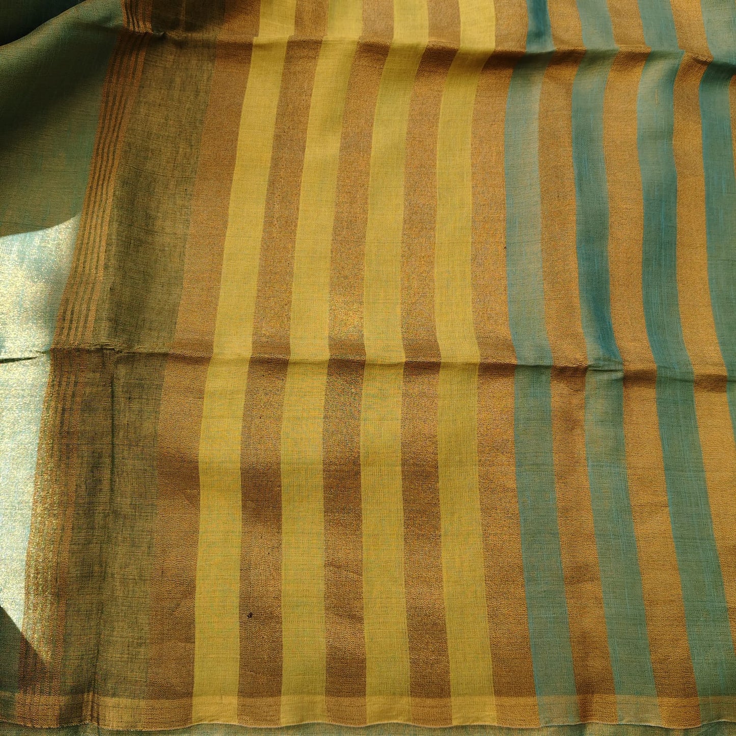 Tissue Linen Striped Aachal, Green