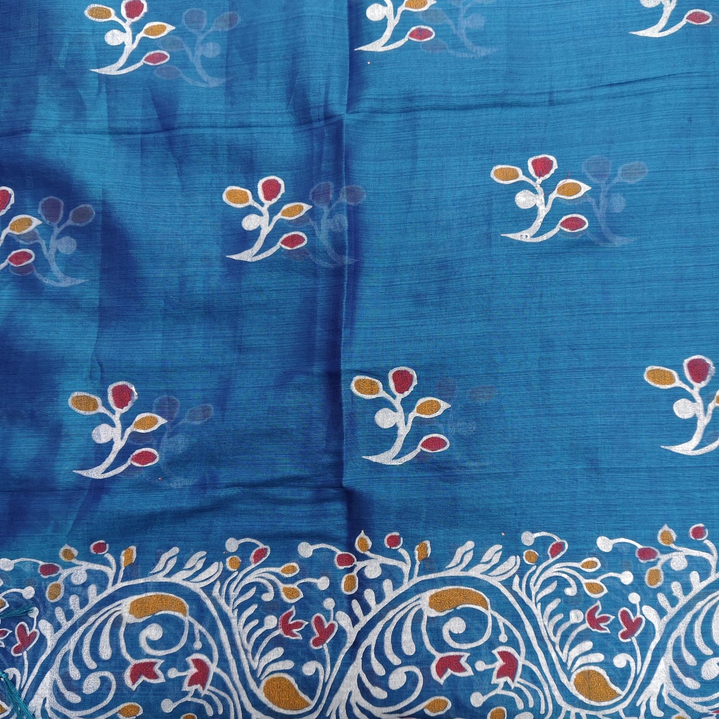 Cotton Tissue -Royal Blue, Fabric Printed