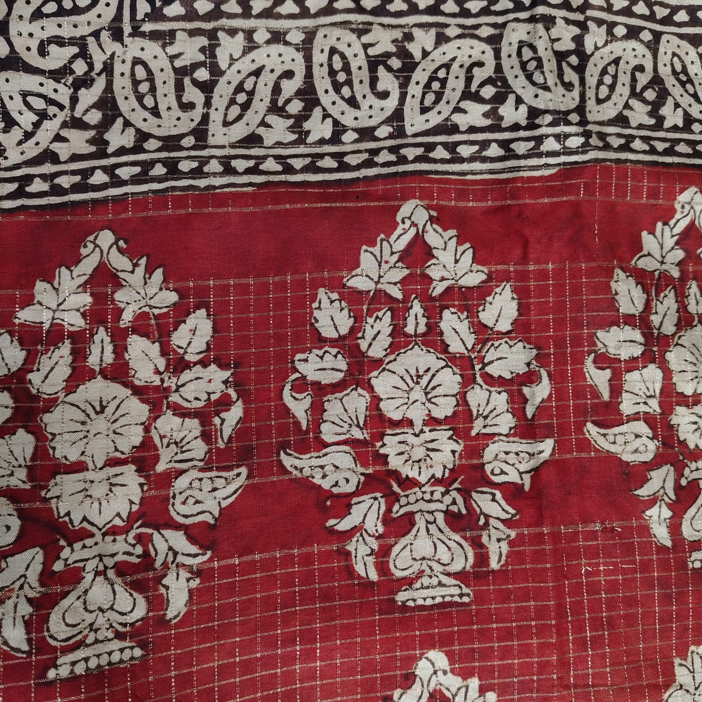 Russian Silk Block Print Black-01