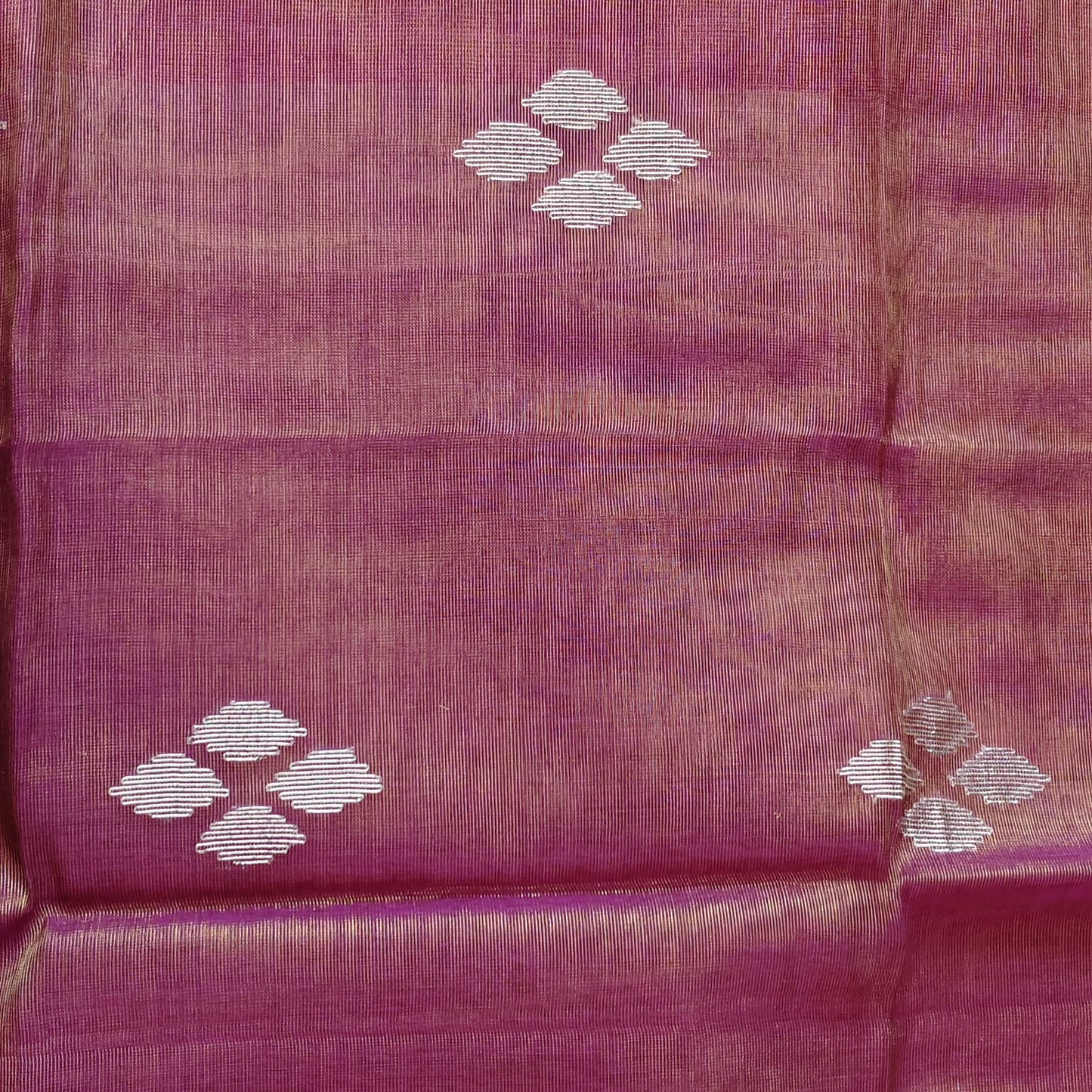 Tissue Muslin Jamdani- Dark Berry Purple