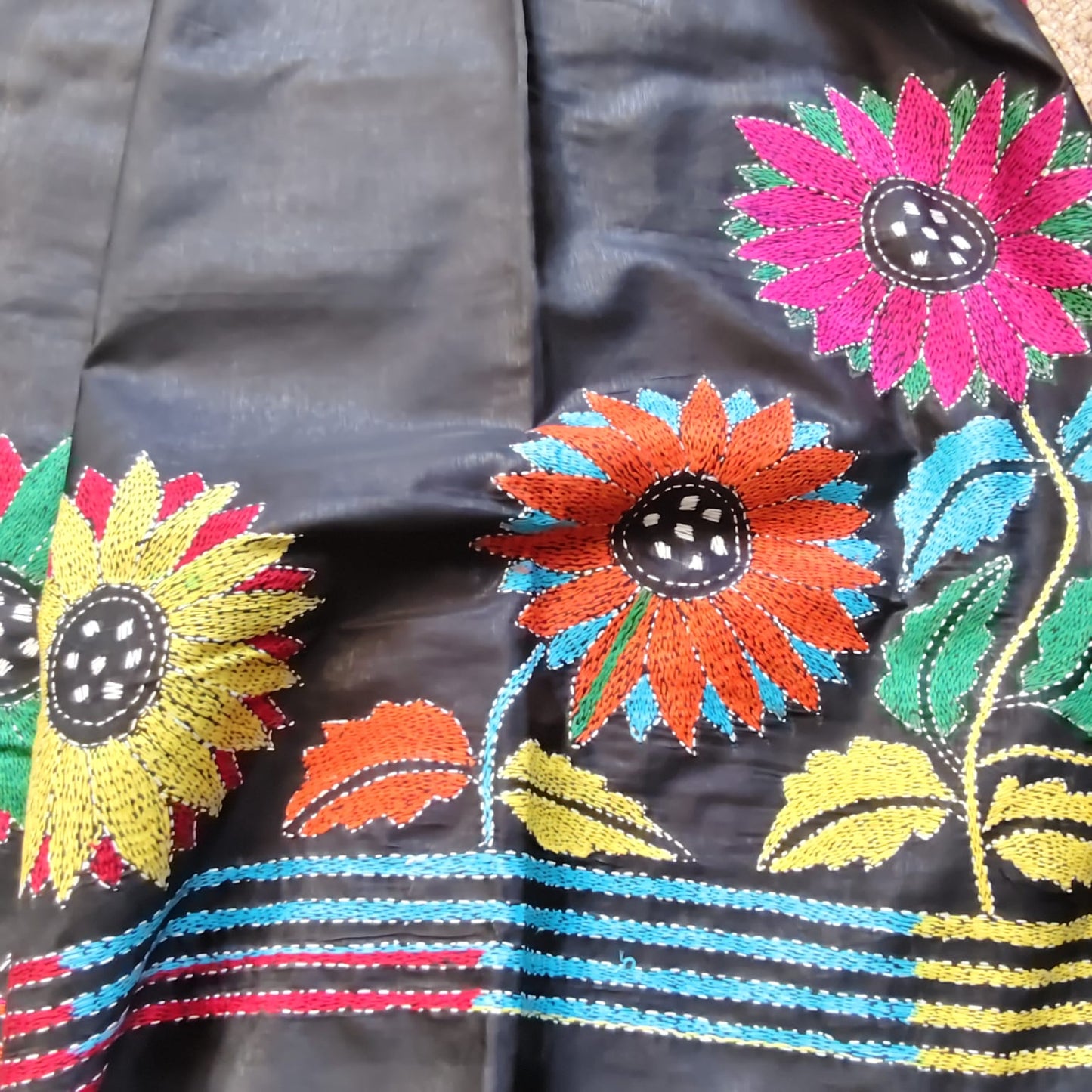 Kantha Stitch-Black 03