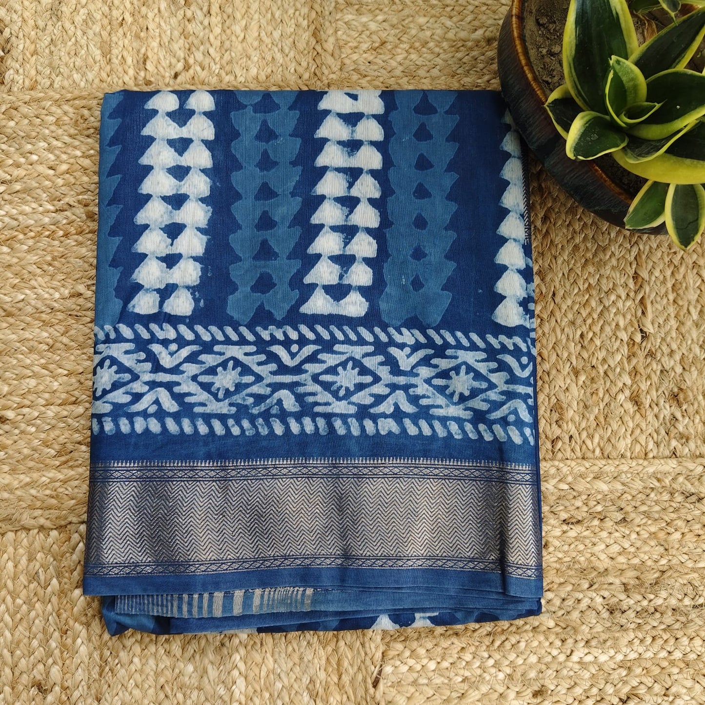 Indigo Block Print Maheshwari 01