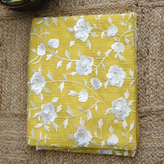 Yellow Parsi Embroidery
