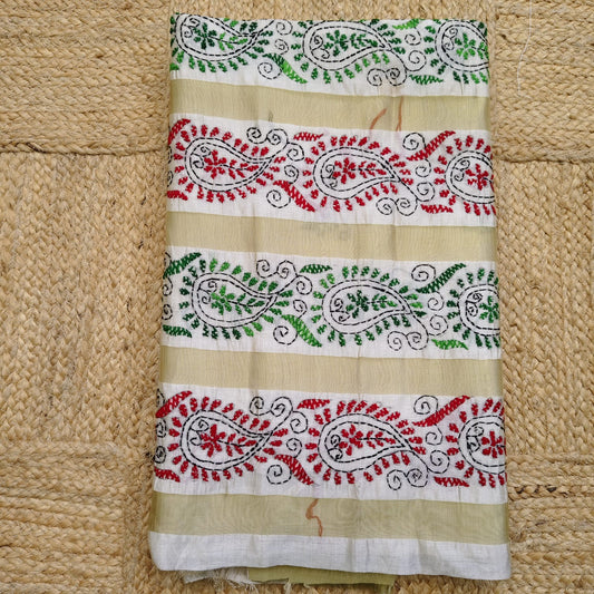 Chanderi  Cotton Silk-Kantha 03
