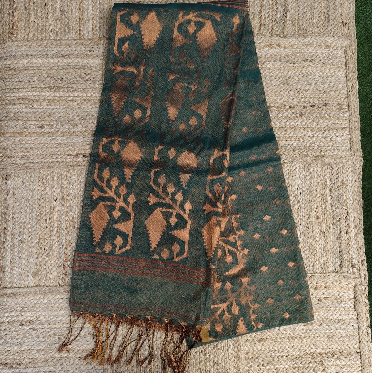 Tissue Jamdani, Emarald green