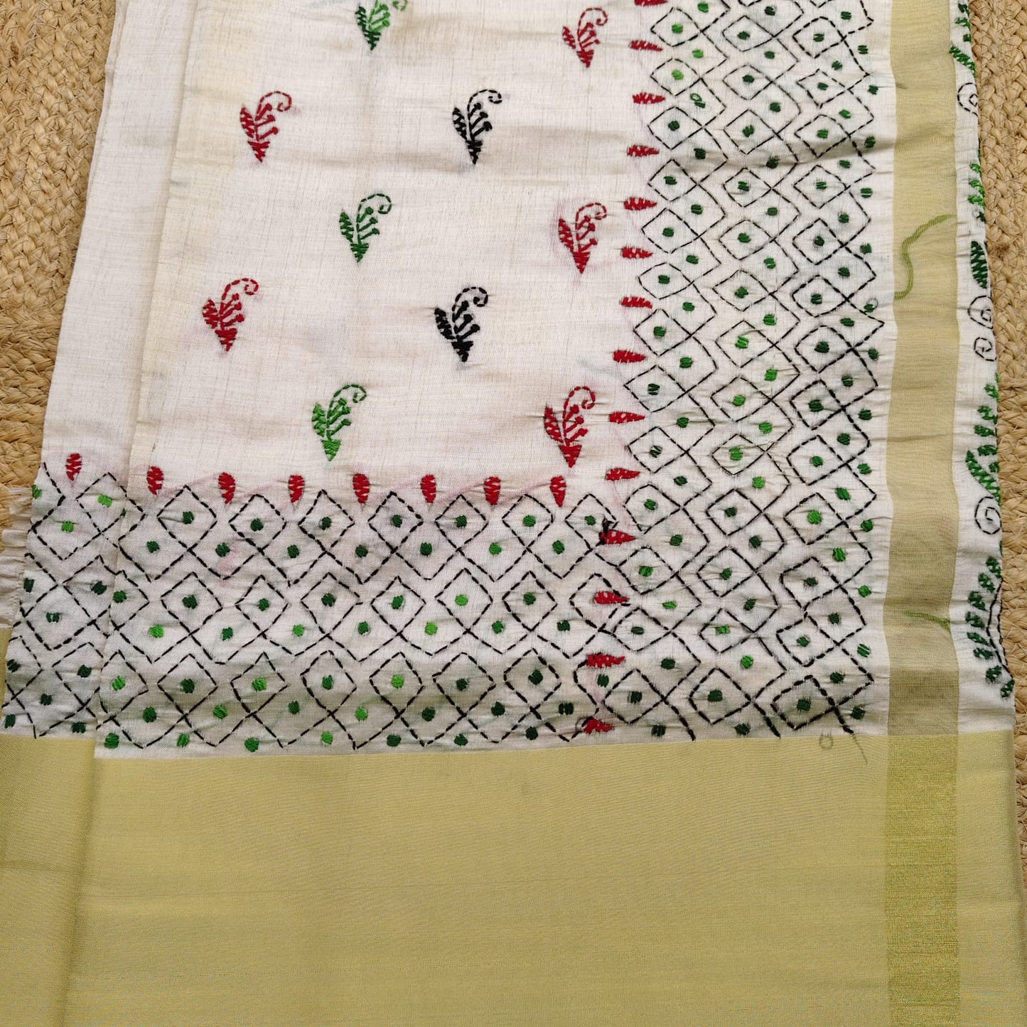 Chanderi  Cotton Silk-Kantha 03