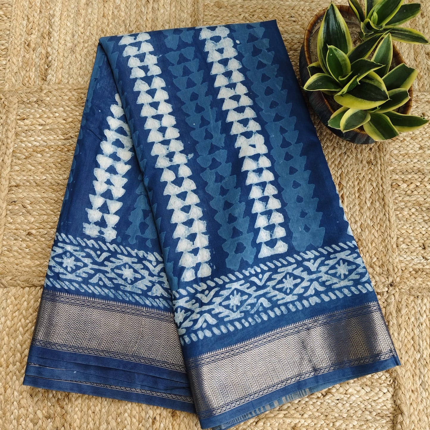 Indigo Block Print Maheshwari 01