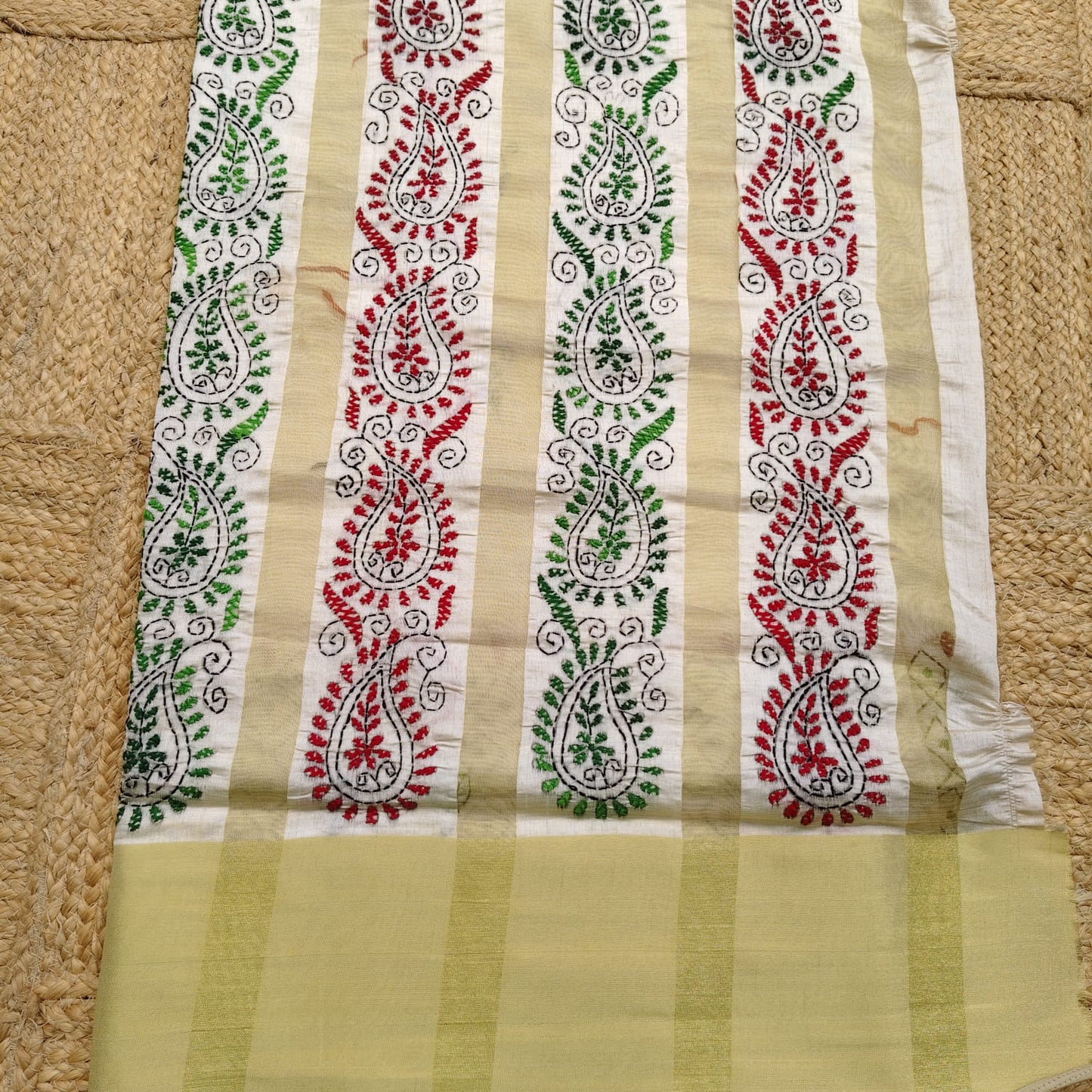 Chanderi  Cotton Silk-Kantha 03