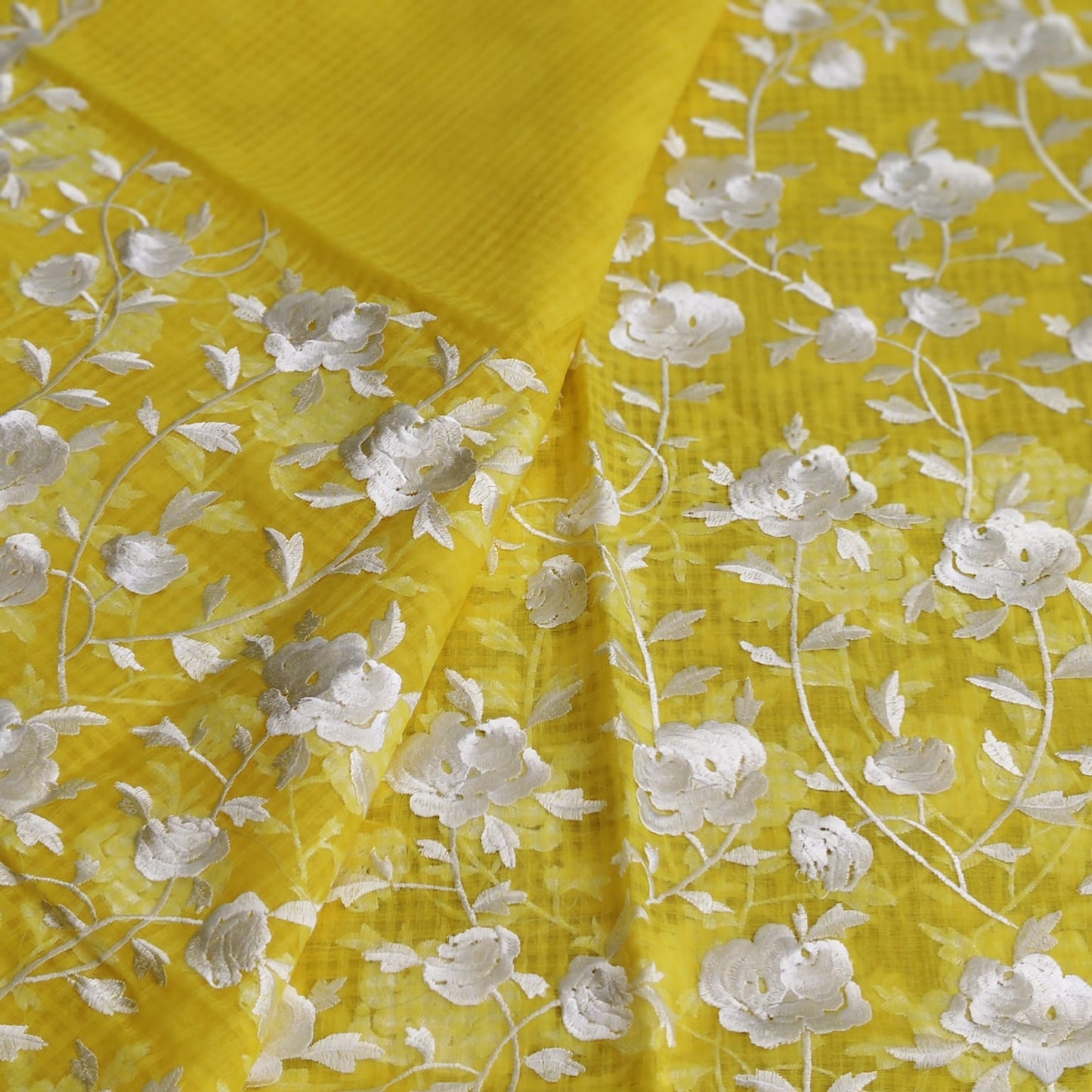 Yellow Parsi Embroidery