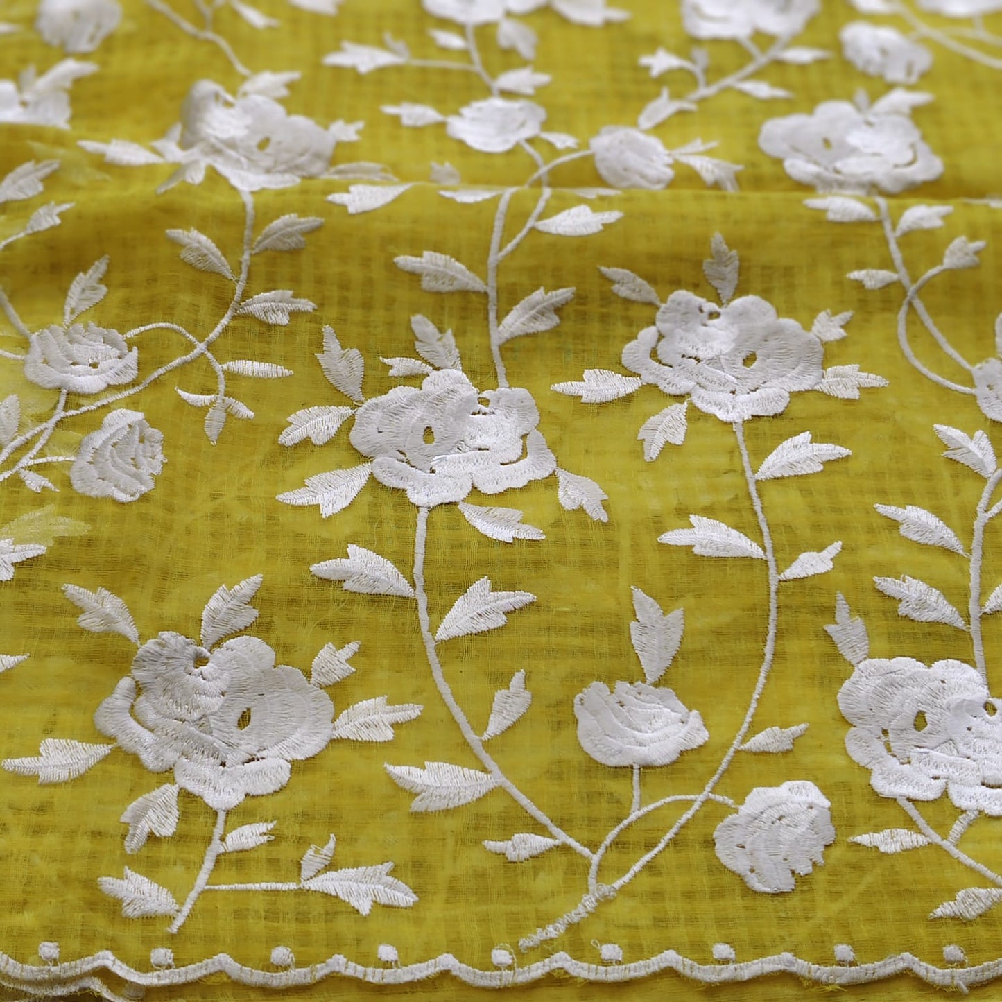 Yellow Parsi Embroidery