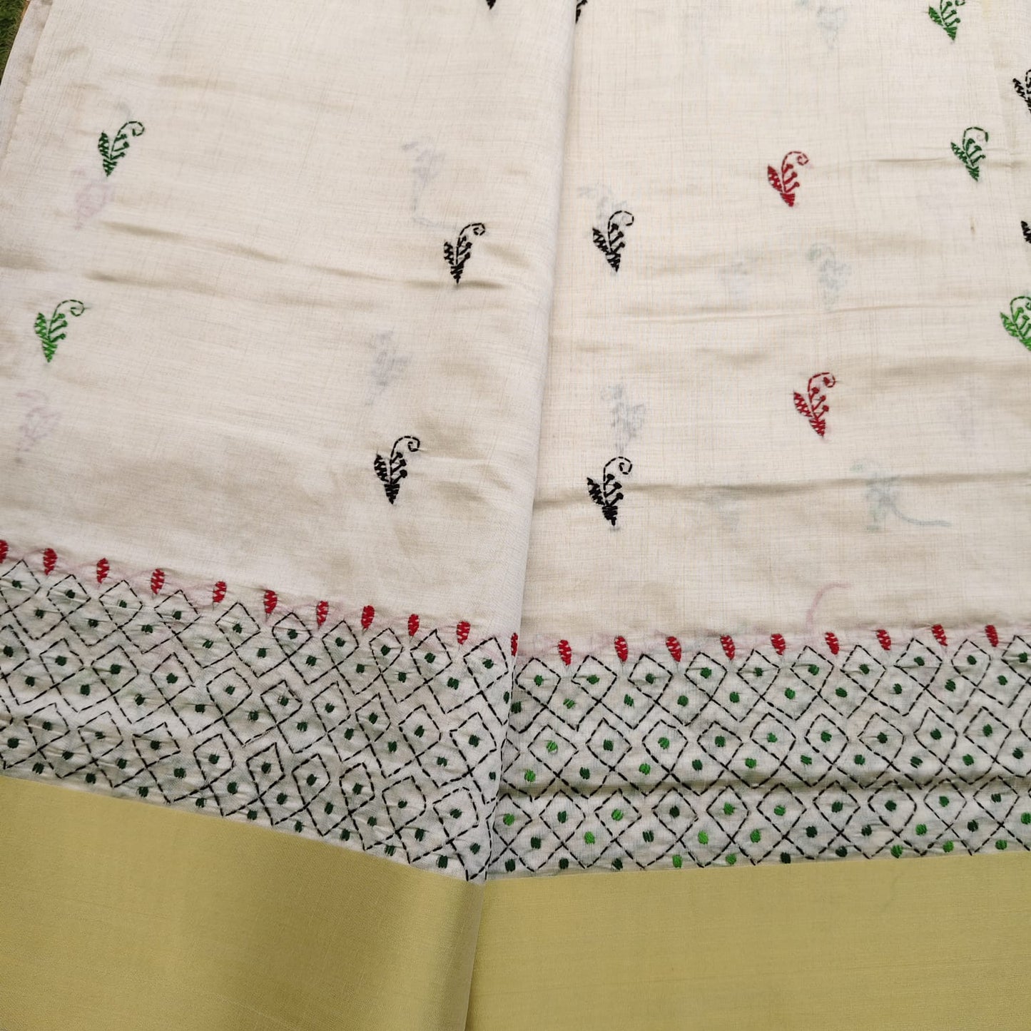 Chanderi  Cotton Silk-Kantha 03