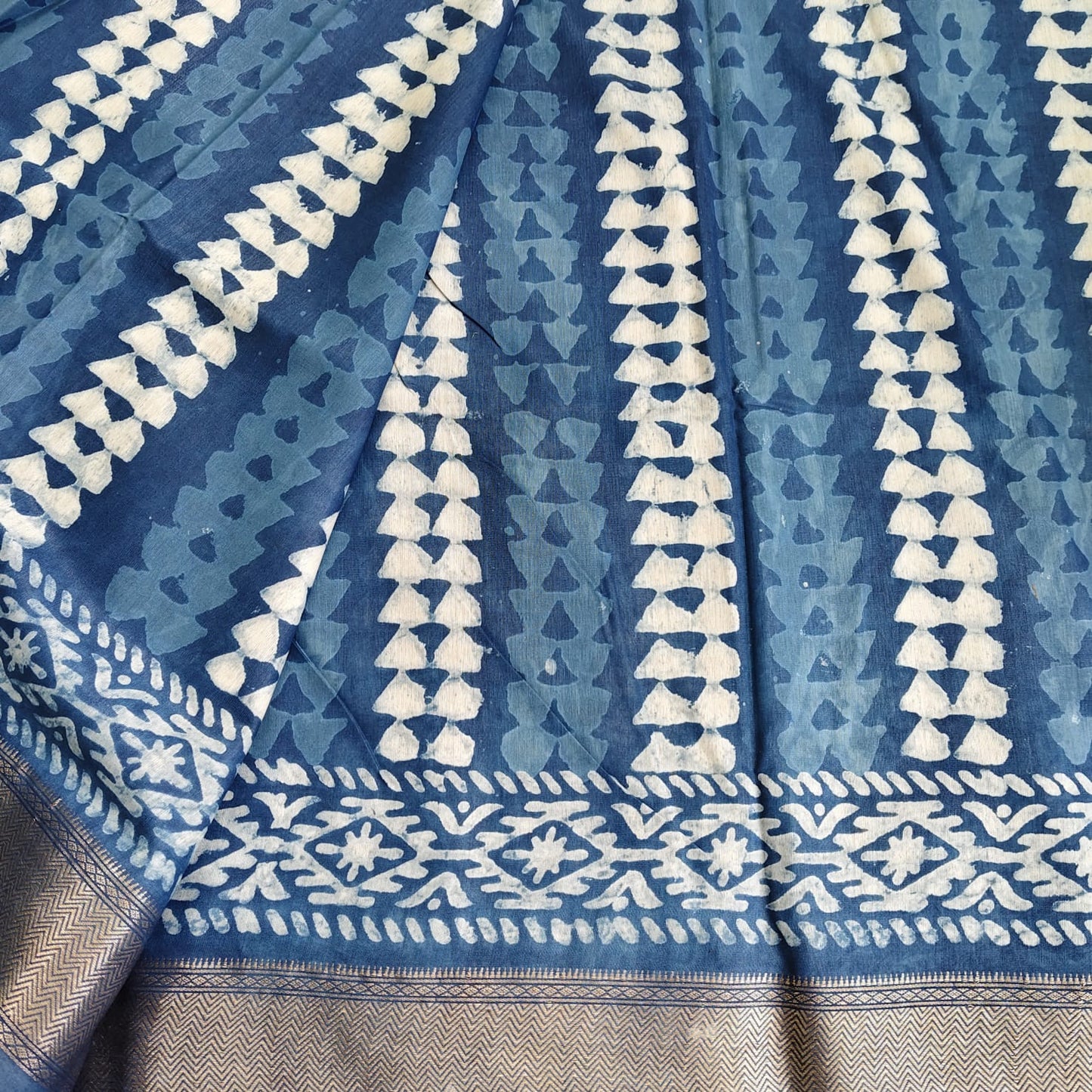 Indigo Block Print Maheshwari 01