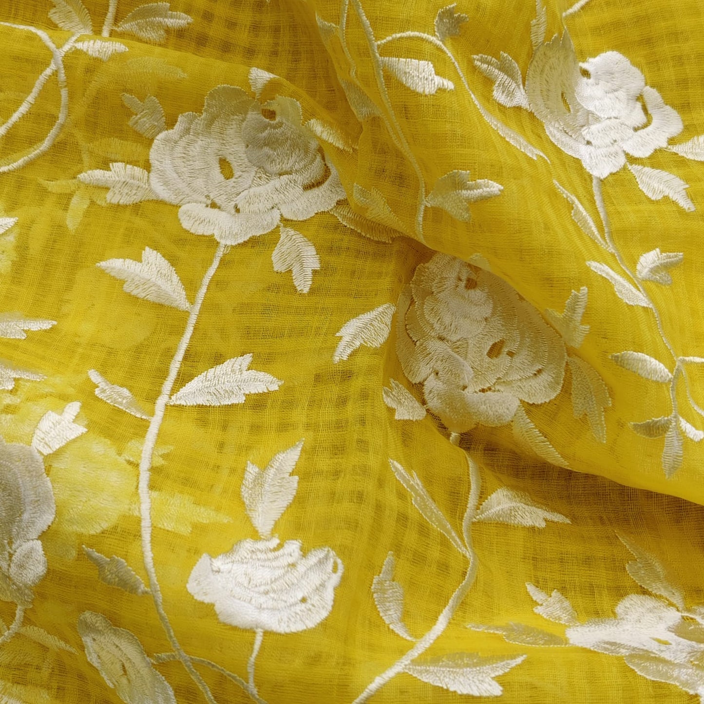 Yellow Parsi Embroidery