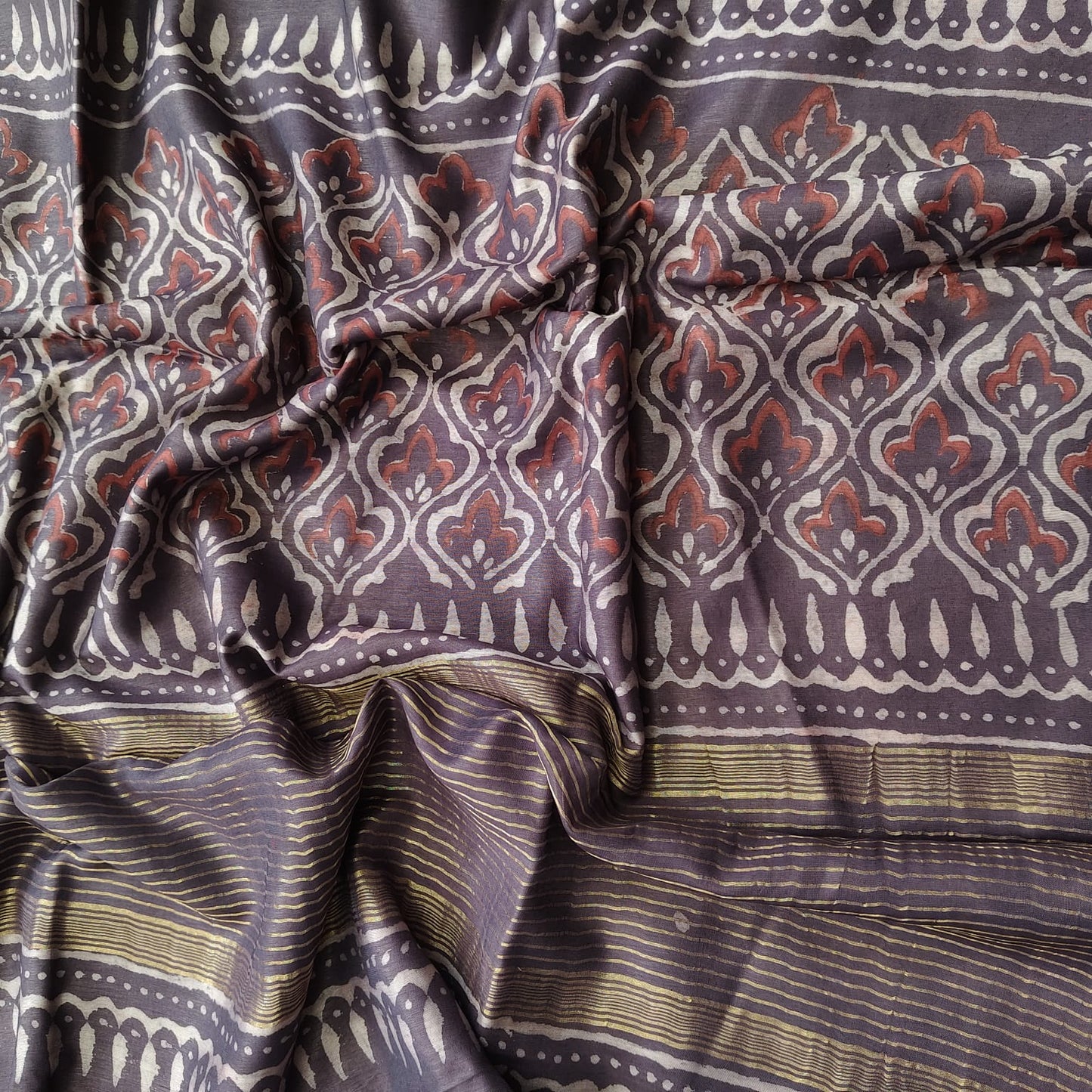 Jaipuri Ajrakh Chanderi- 04