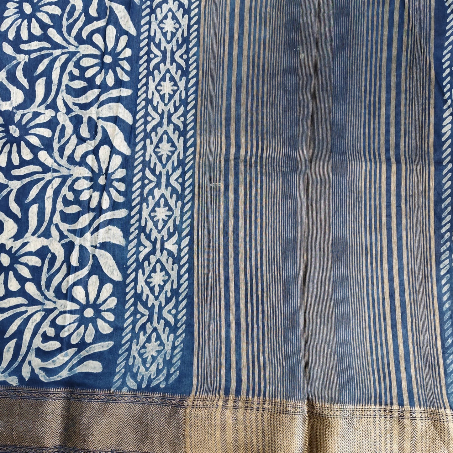 Indigo Block Print Maheshwari 01