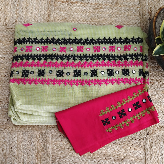 Green Resham Kota Kutchh Work