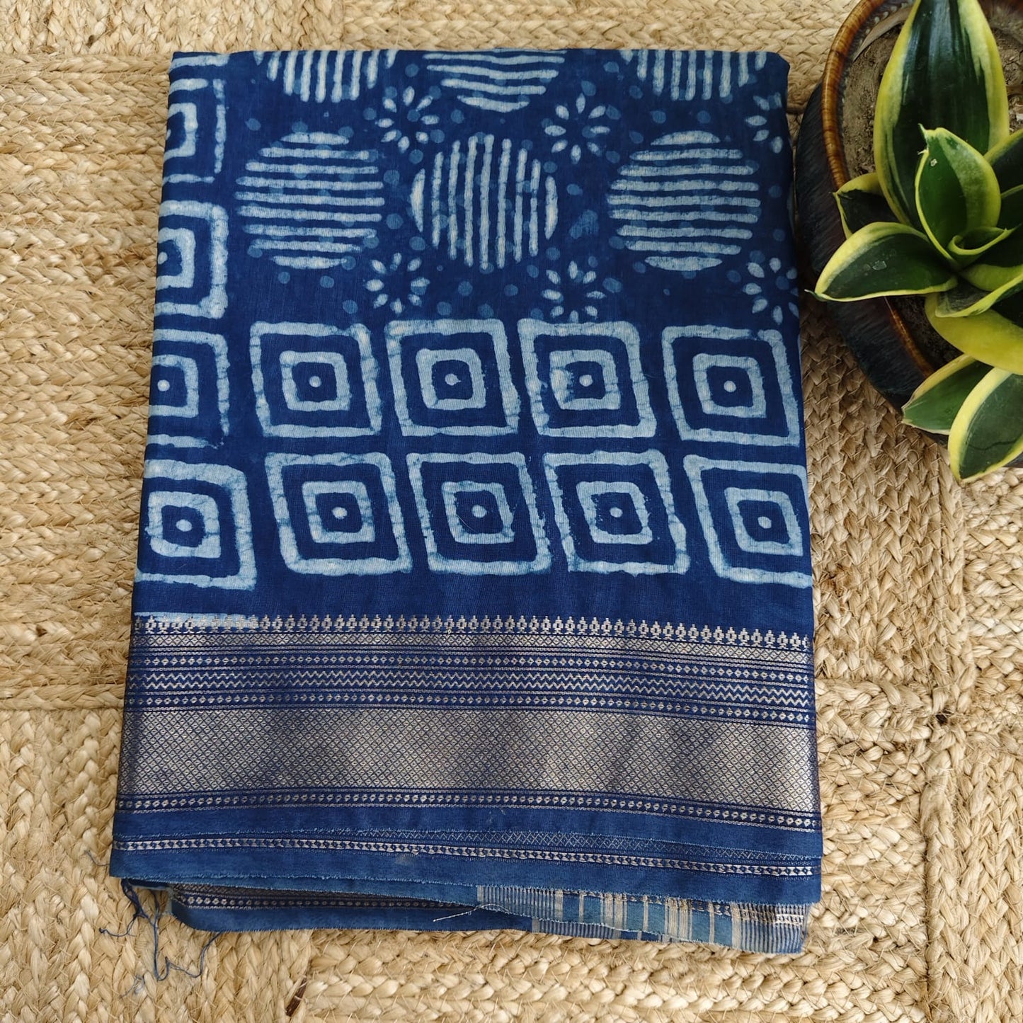 Indigo Block Print Maheshwari 02