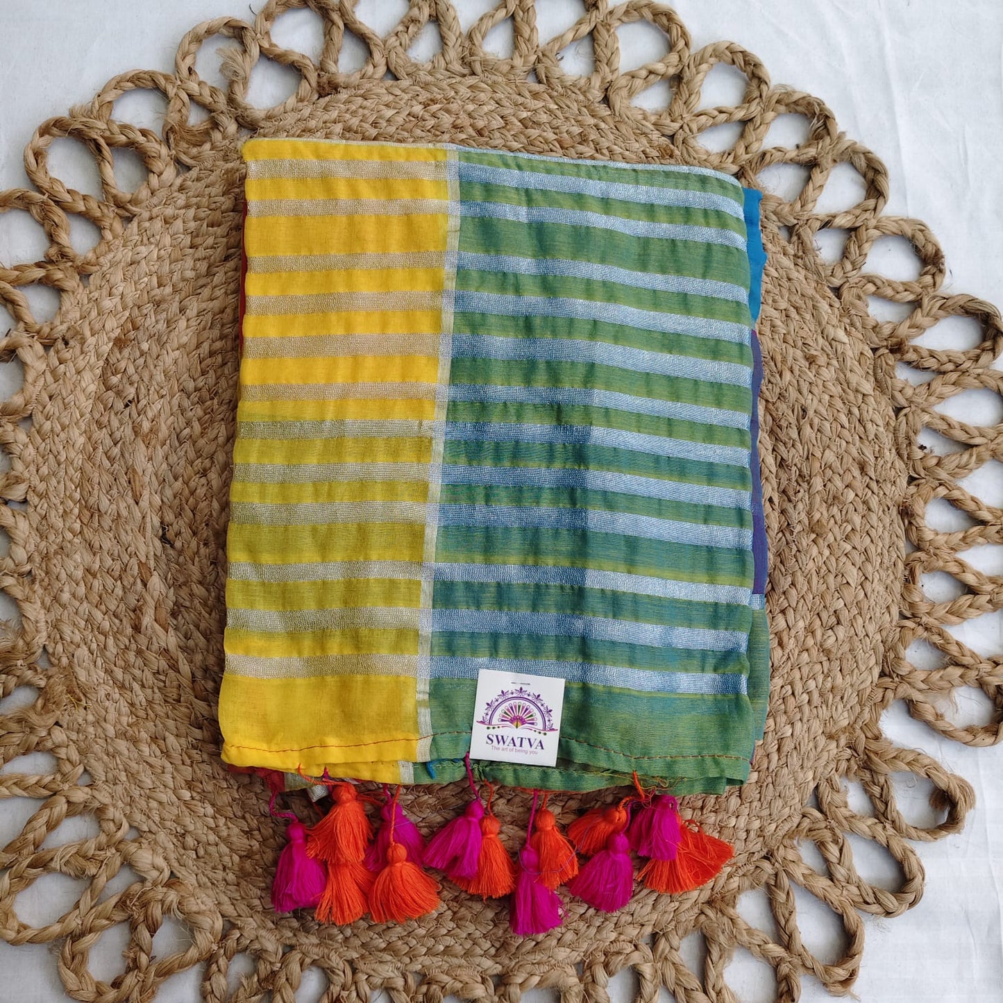 Mull cotton box check, Multi coloured- 01