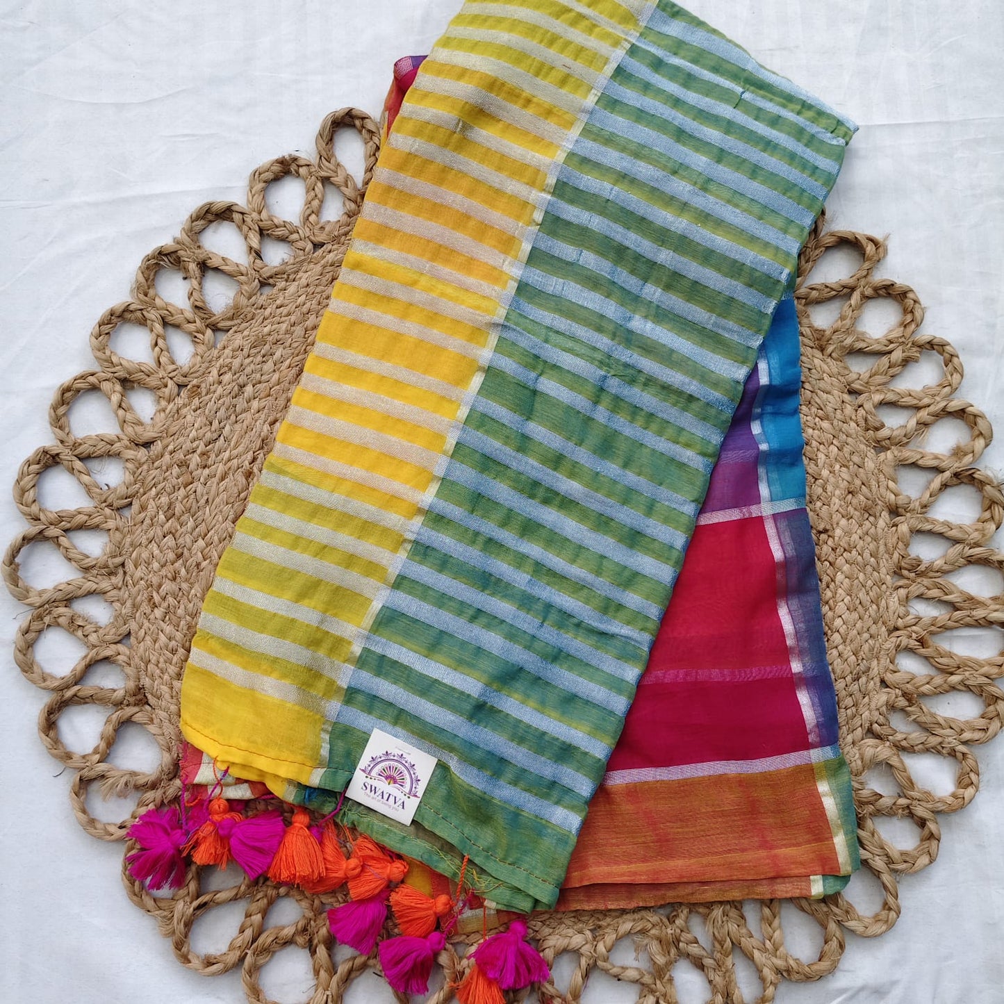 Mull cotton box check, Multi coloured- 01