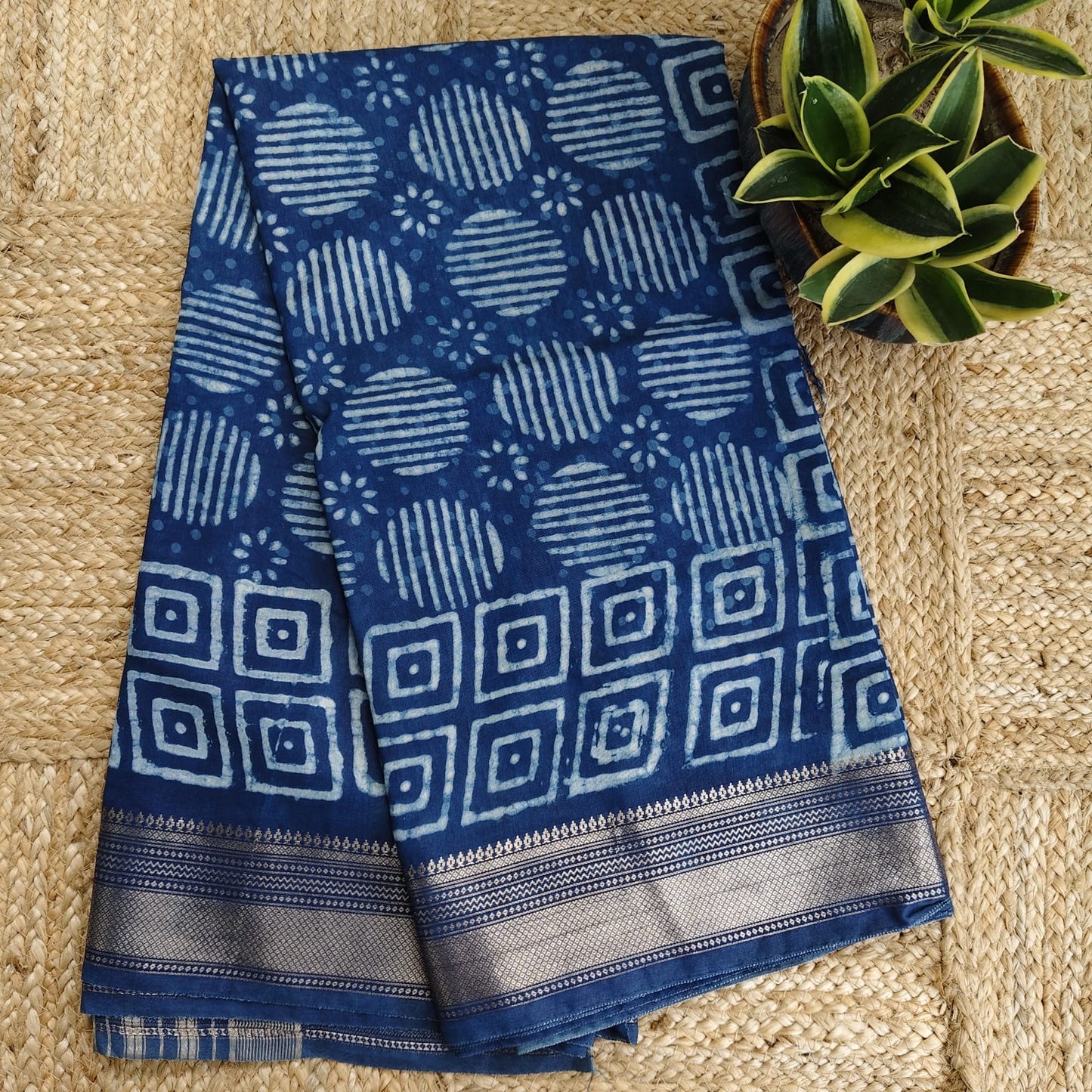 Indigo Block Print Maheshwari 02