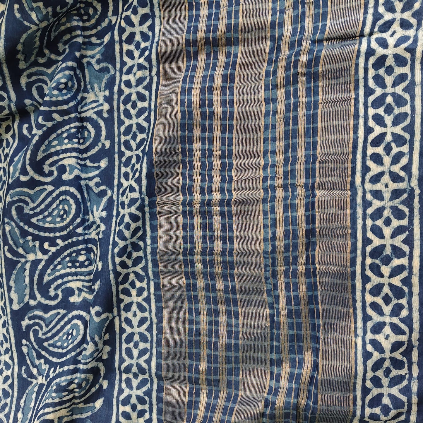Indigo Block Print Maheshwari 02