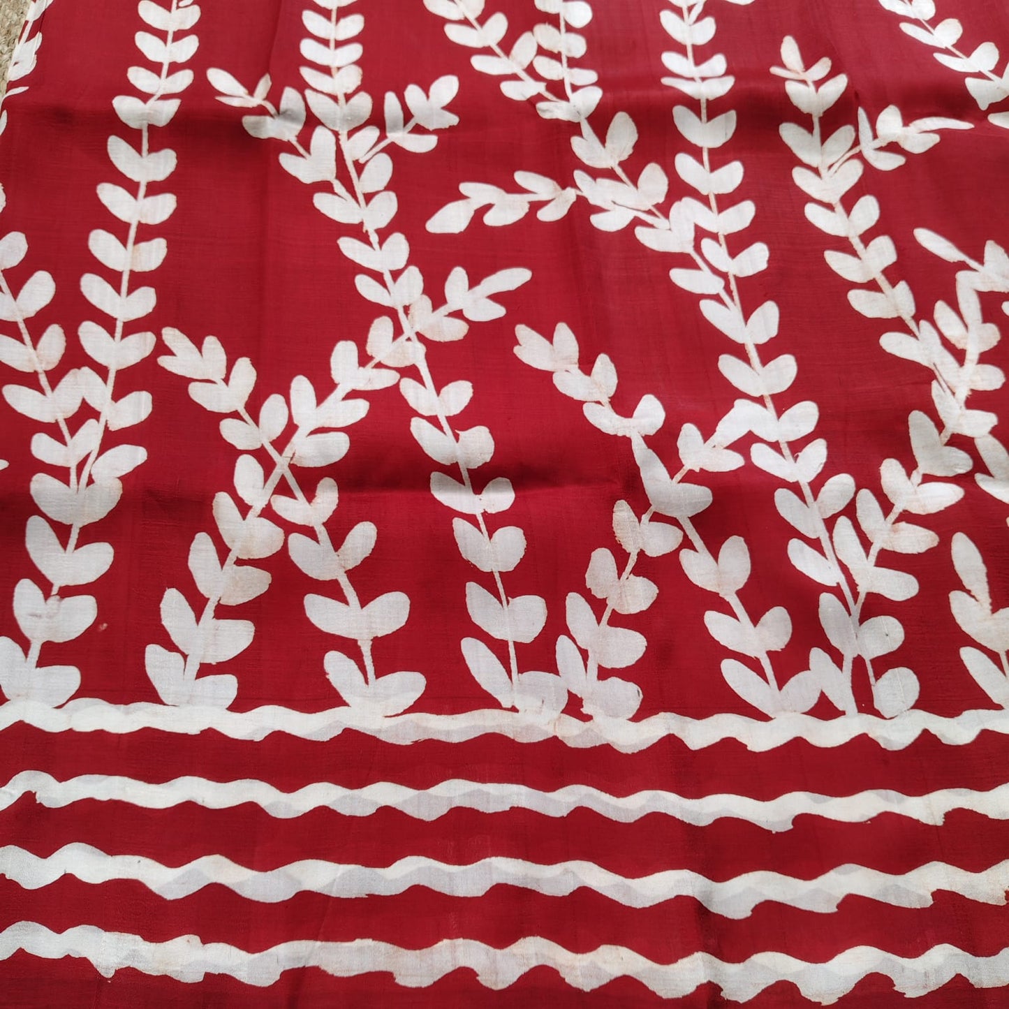 Pure Silk Hand Batik-Red
