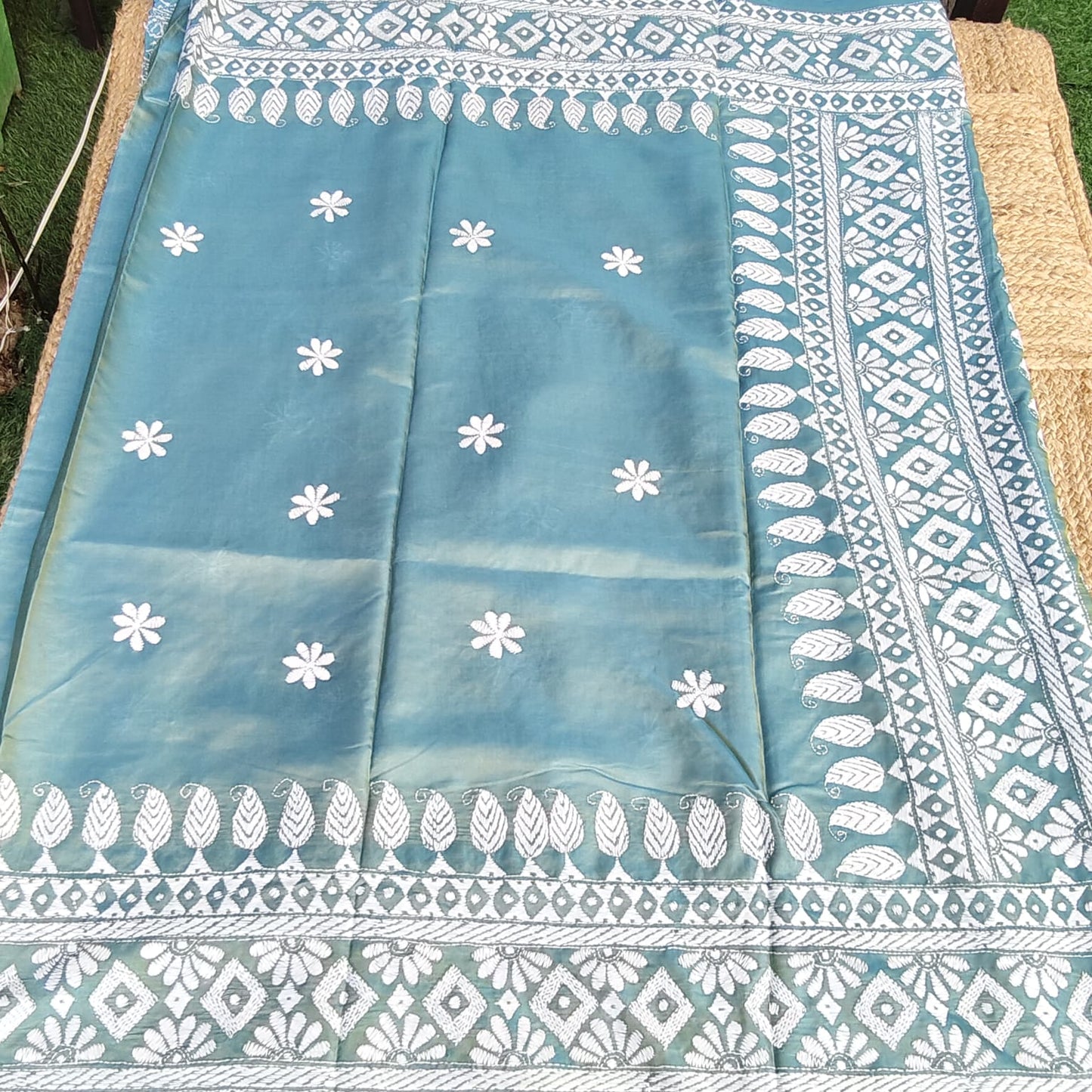 Kantha Stitch-Sea Green