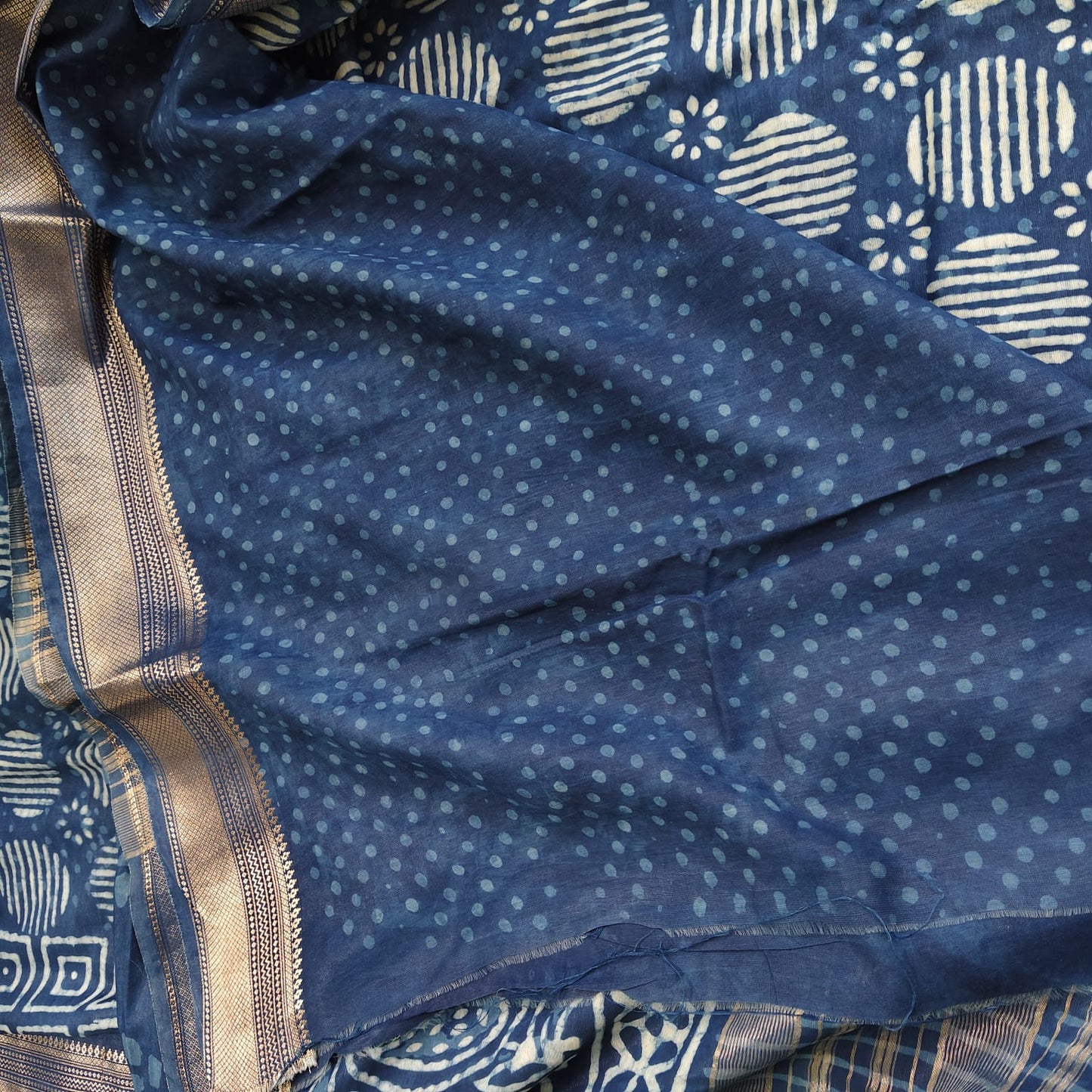 Indigo Block Print Maheshwari 02