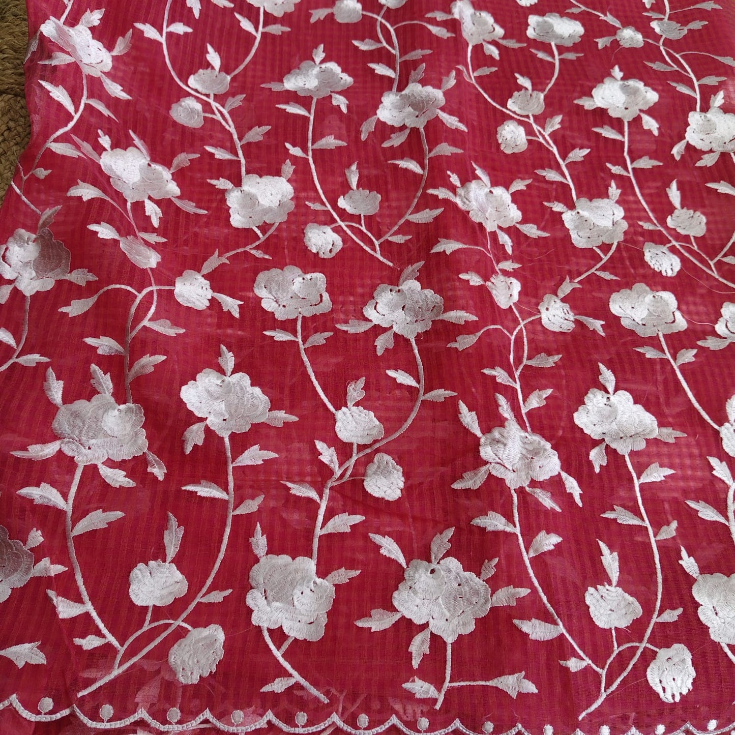 Rose Pink Parsi Embroidery