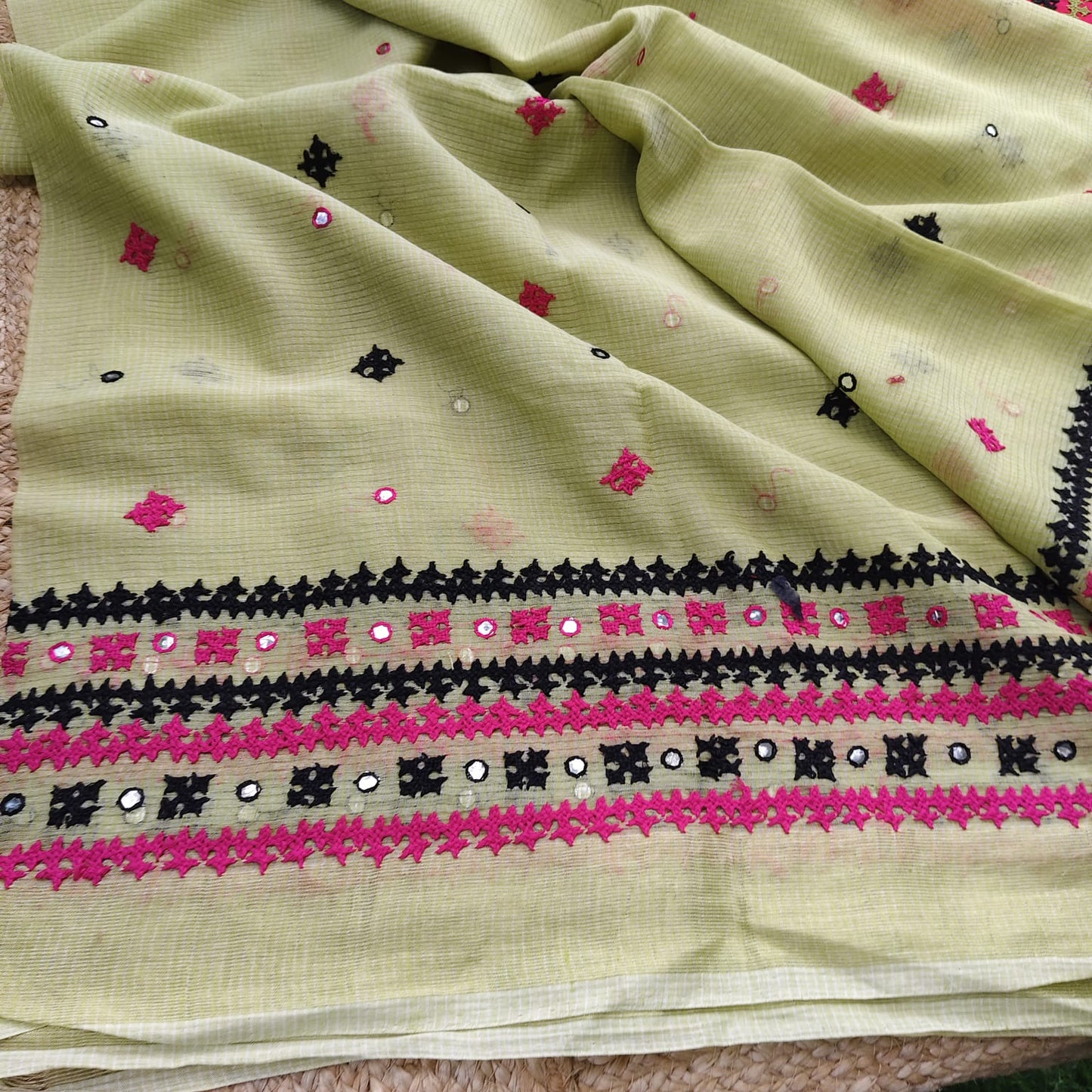 Green Resham Kota Kutchh Work