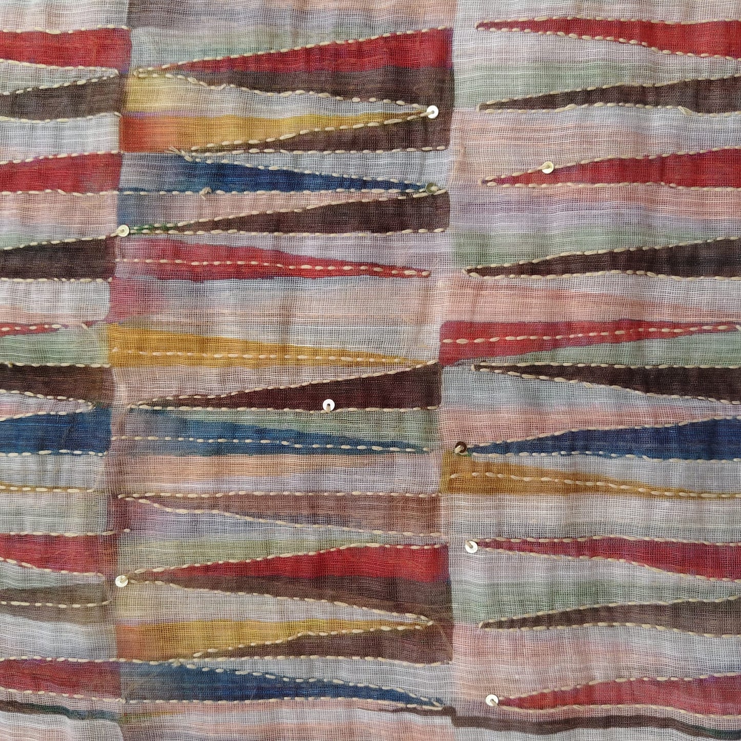 Peach Blue Digital Linen