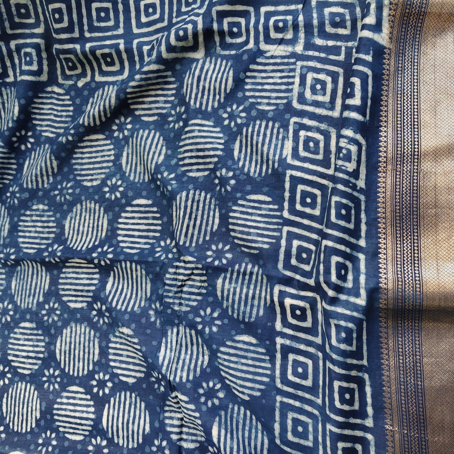 Indigo Block Print Maheshwari 02
