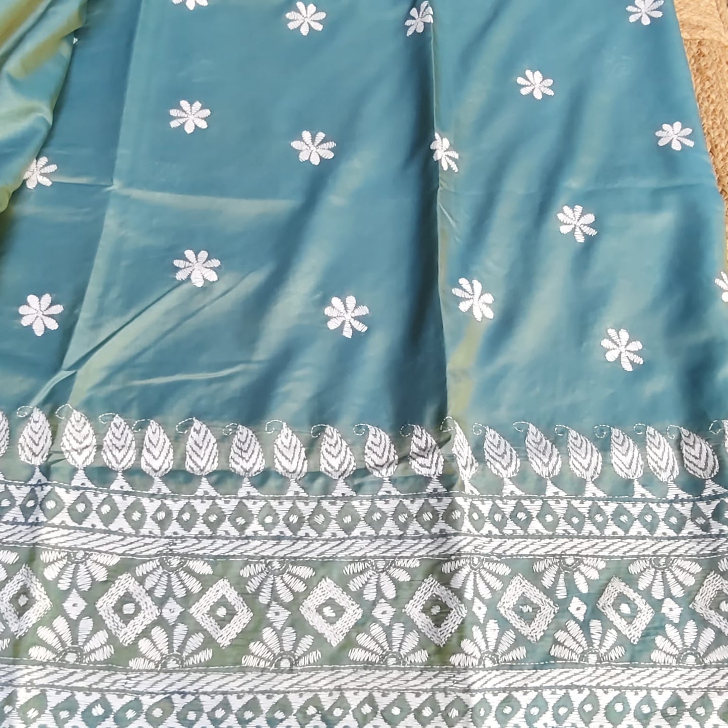 Kantha Stitch-Sea Green