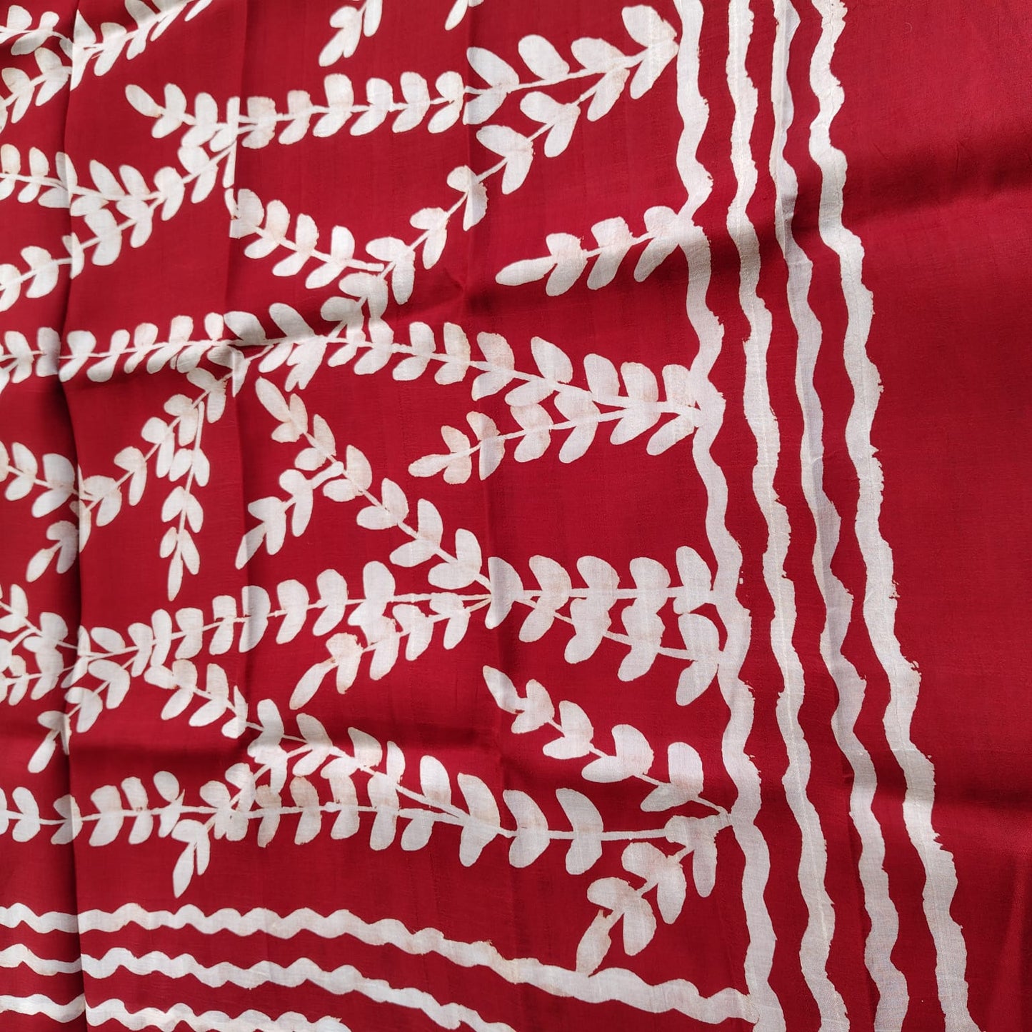 Pure Silk Hand Batik-Red