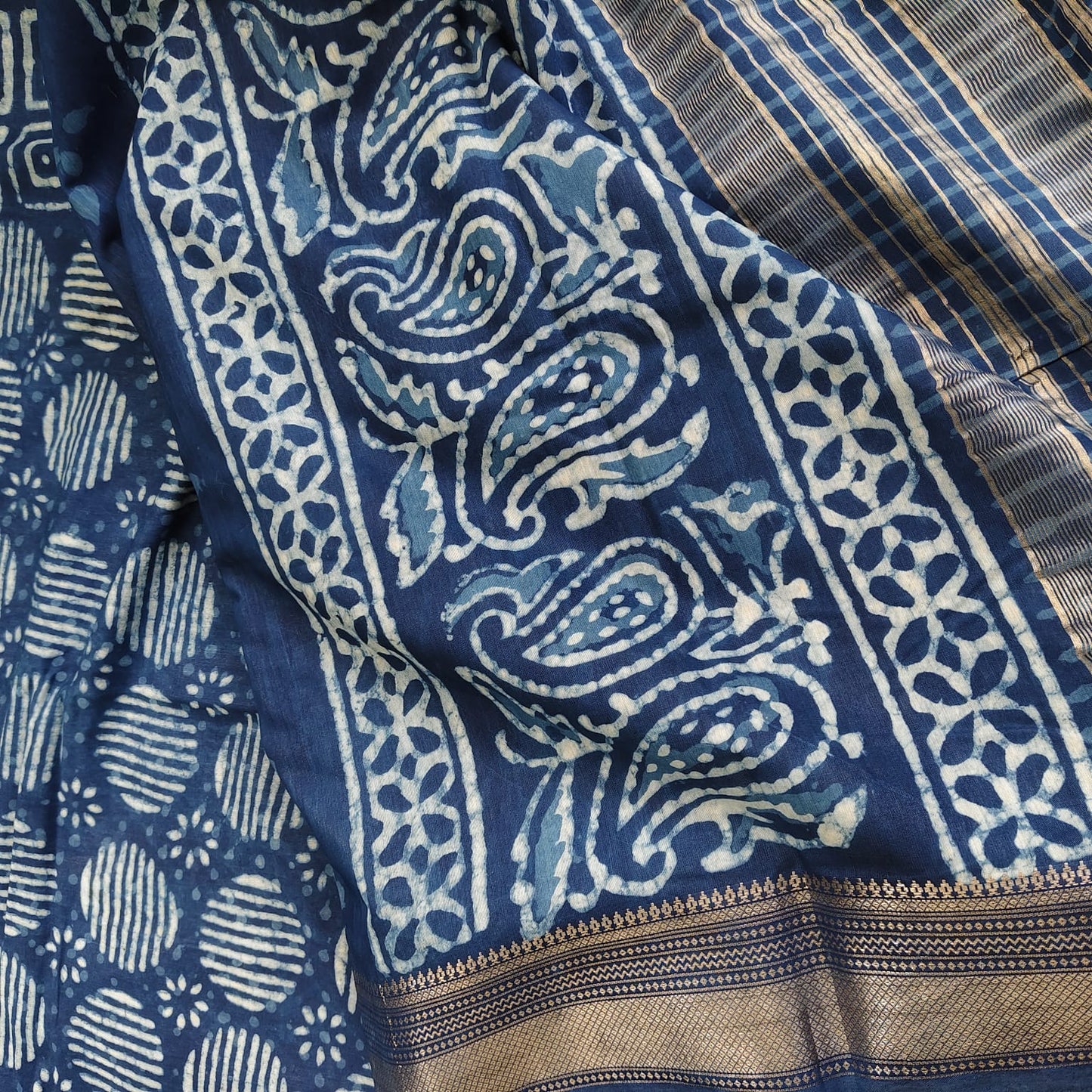 Indigo Block Print Maheshwari 02